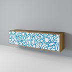 BLOOMY MORNING Móvel de TV com 3 Portas em Efeito Carvalho