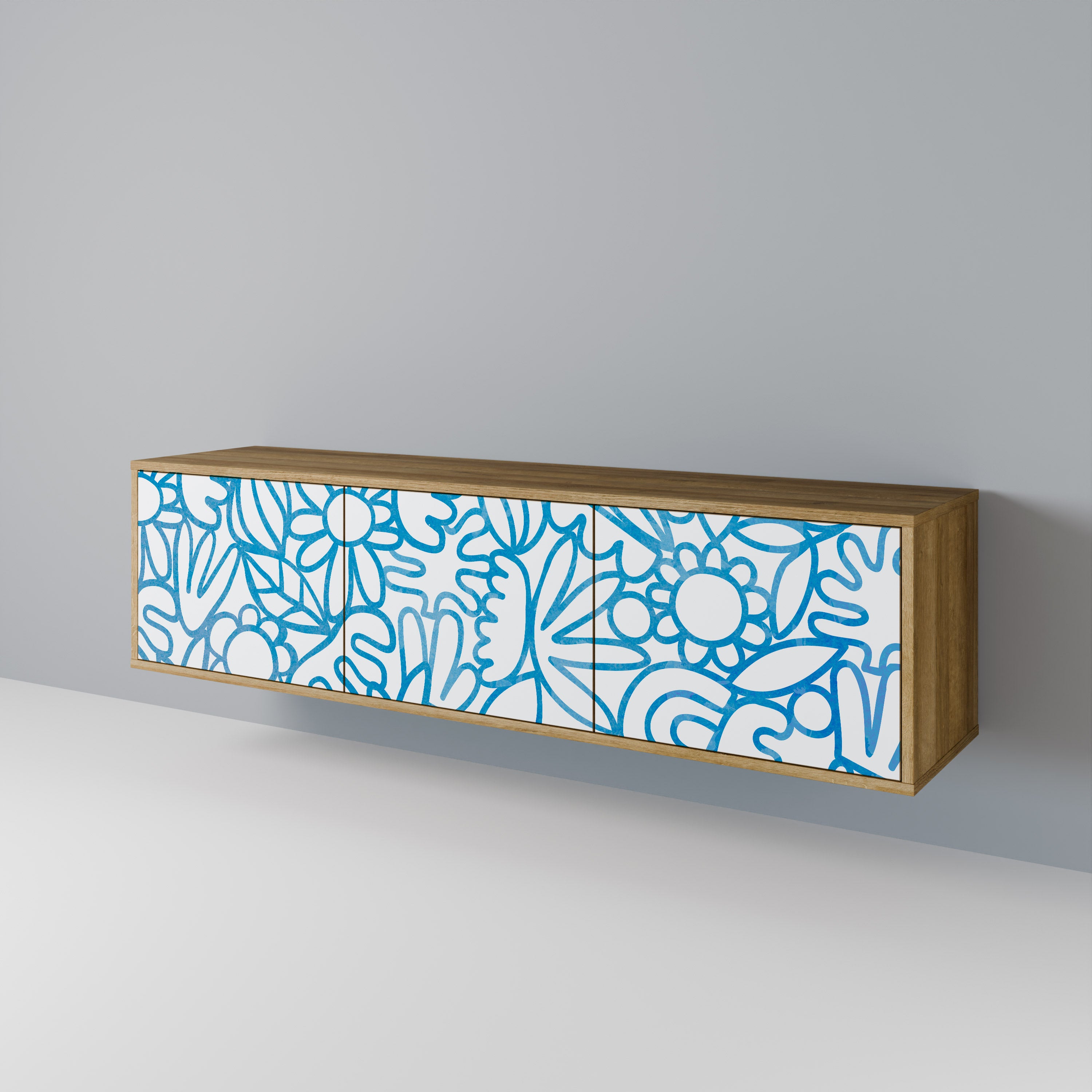 BLOOMY MORNING Móvel de TV de 3 Portas