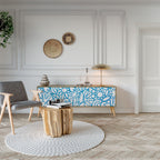 BLOOMY MORNING Móvel de TV com 3 Portas em Efeito Carvalho