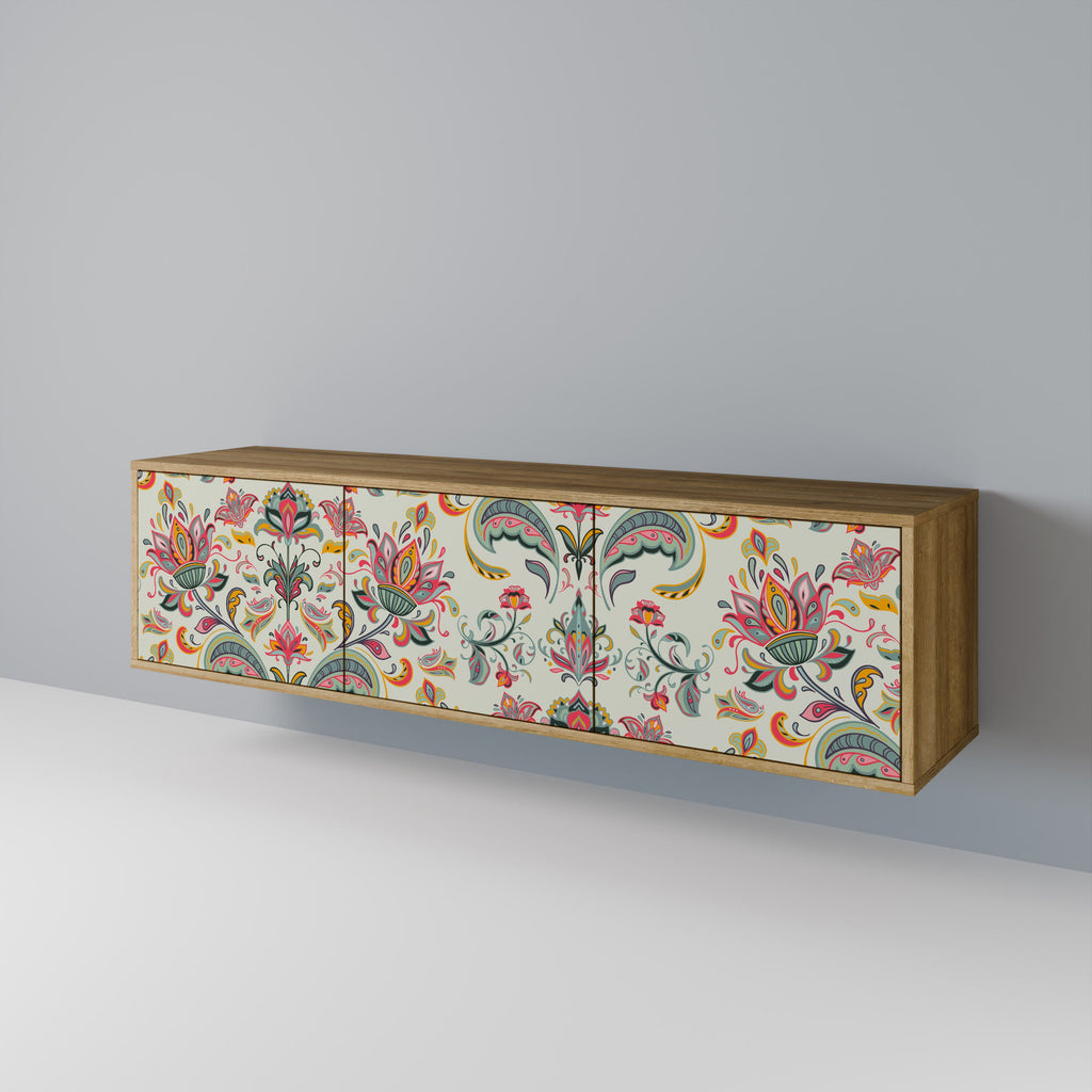 ORGANIC FOLKLORE Móvel de TV com 3 Portas em Efeito Carvalho