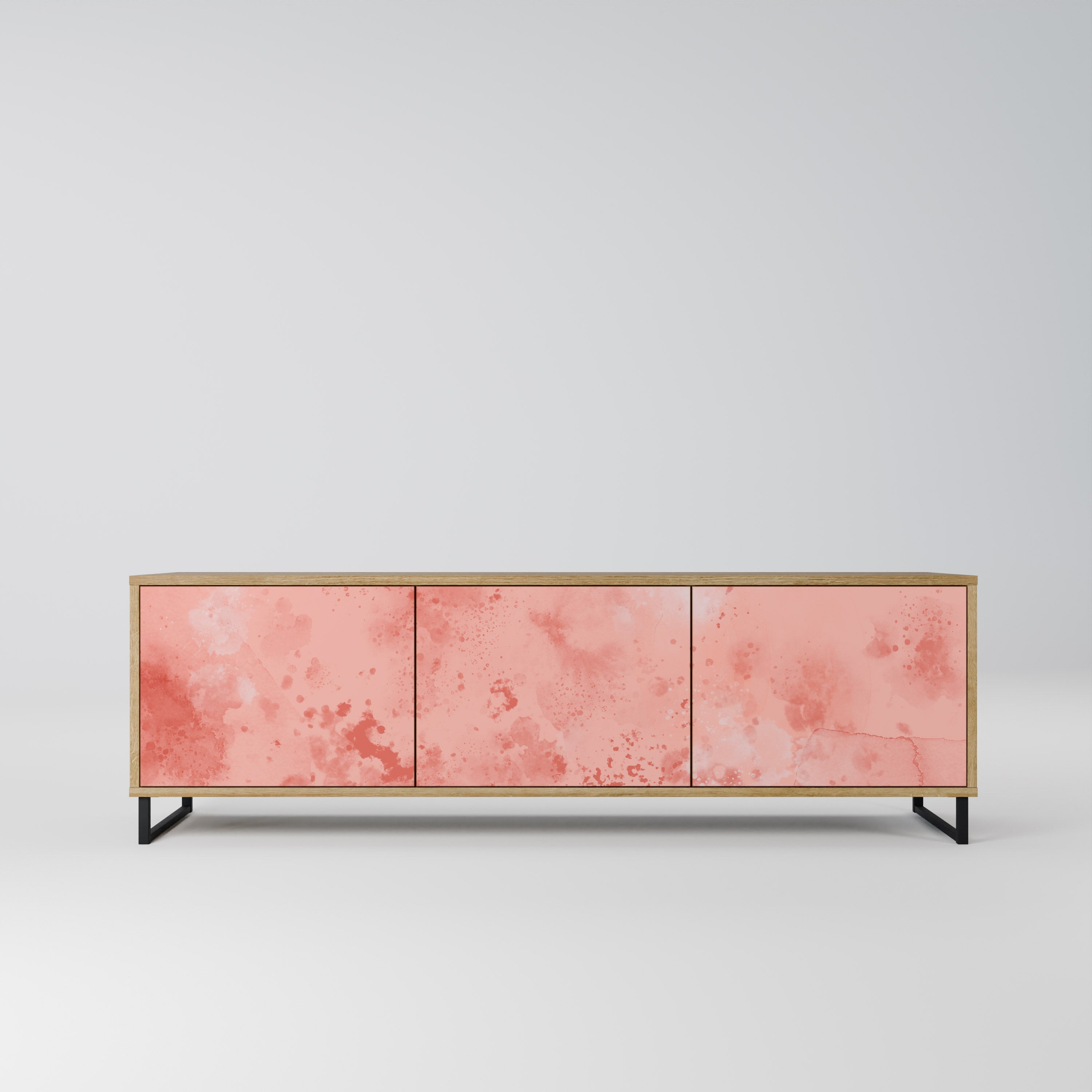 CRANE DANCE Móvel de TV com 3 Portas em Efeito Carvalho