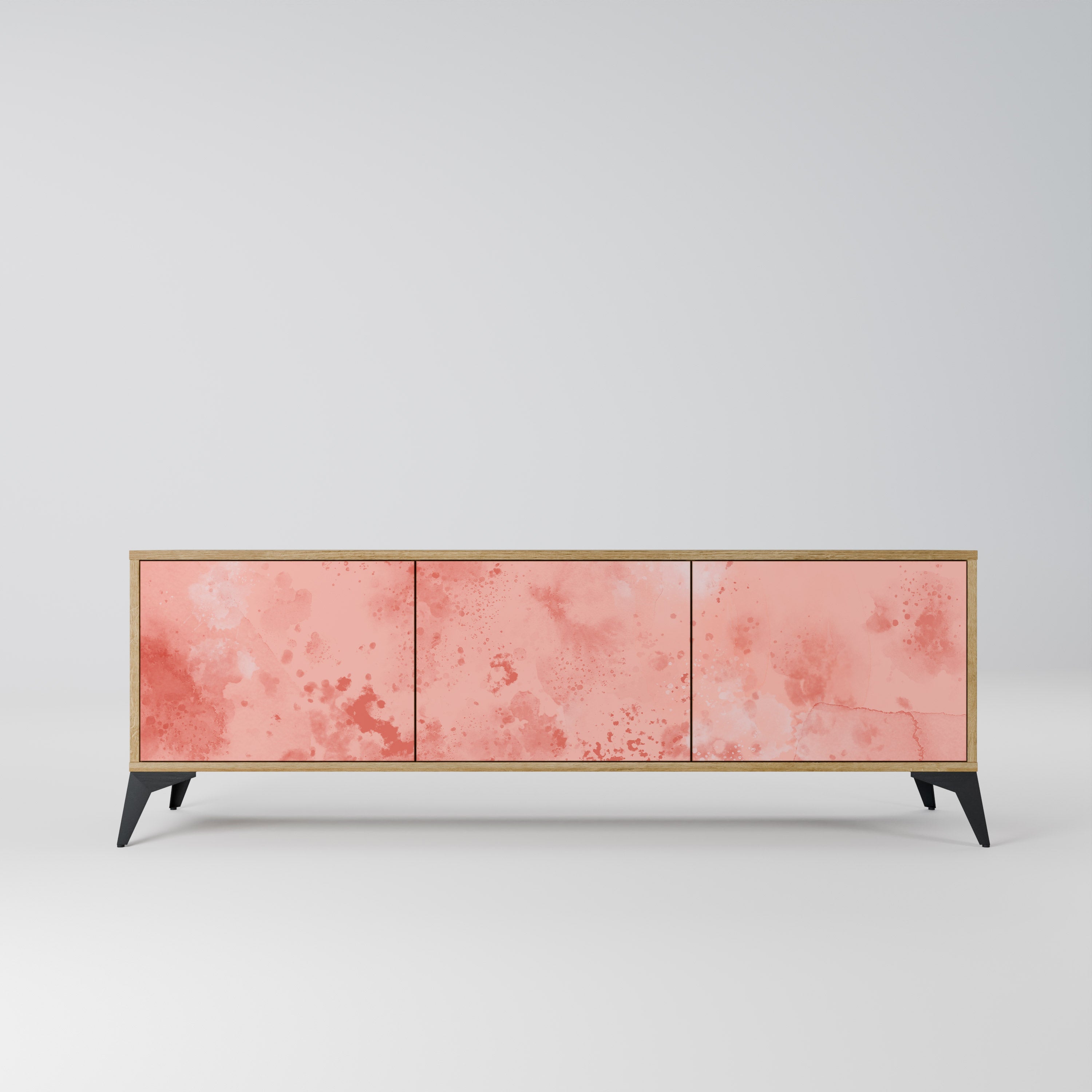 CRANE DANCE Móvel de TV com 3 Portas em Efeito Carvalho