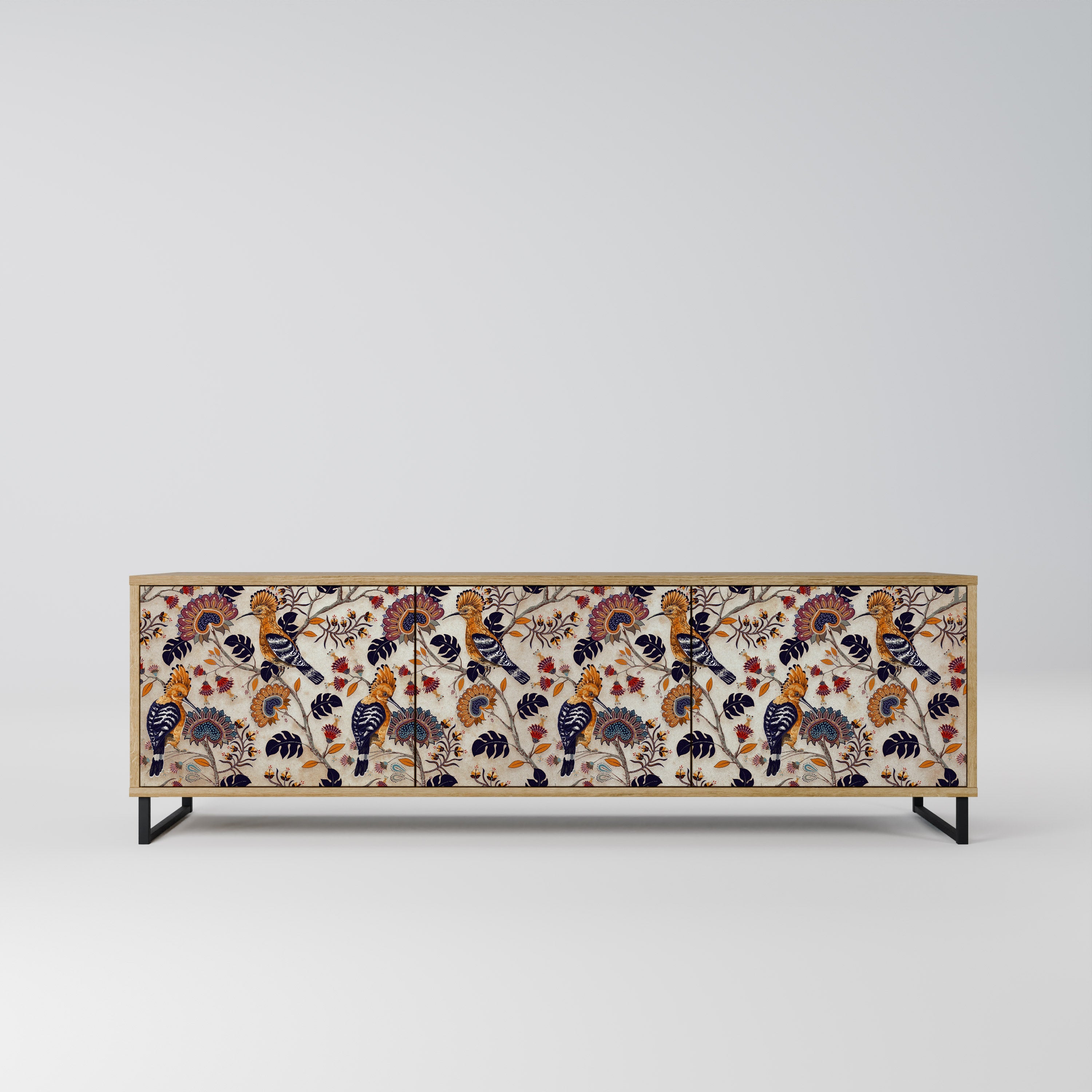 EMINENT HOOPOE Móvel de TV com 3 Portas em Efeito Carvalho