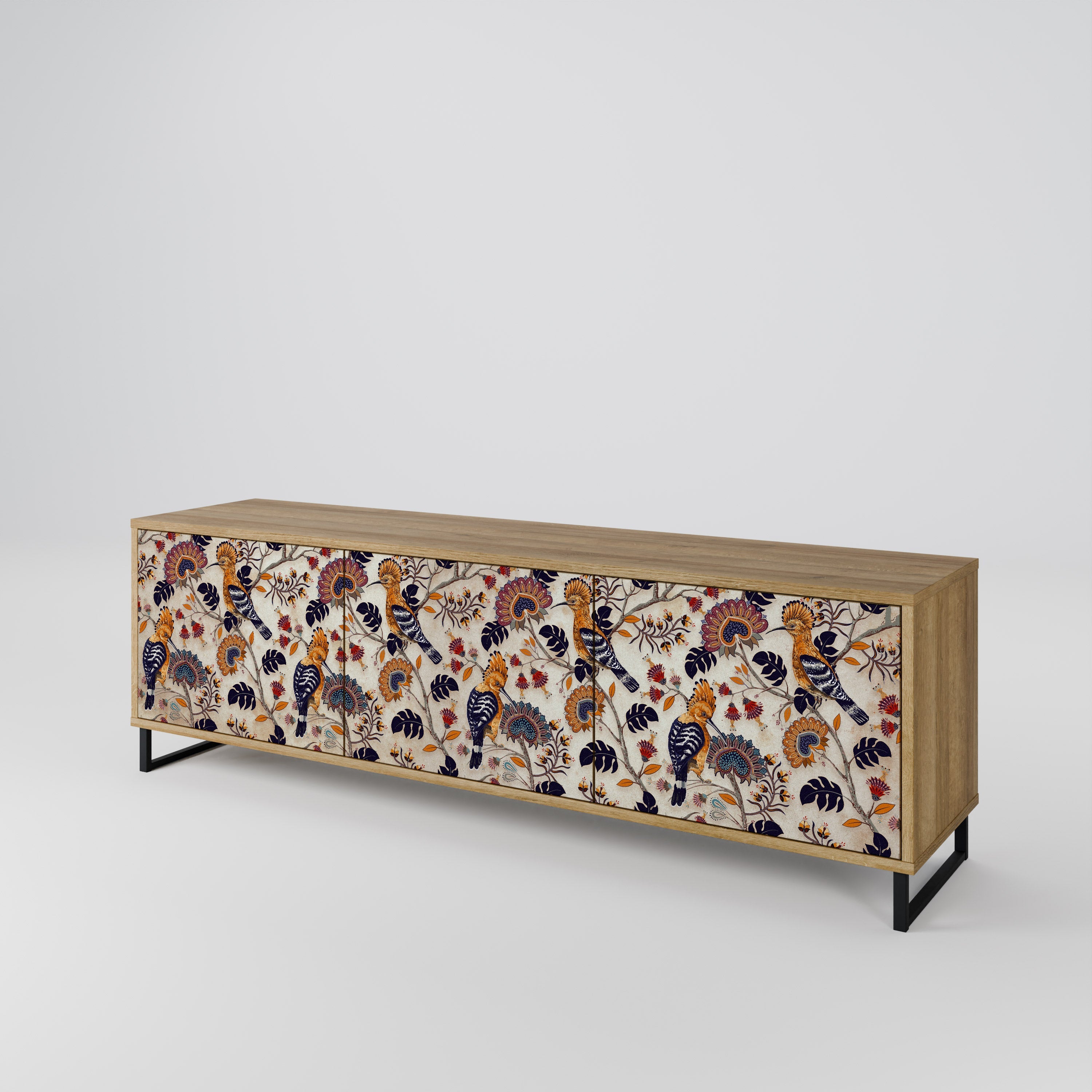 EMINENT HOOPOE Móvel de TV com 3 Portas em Efeito Carvalho