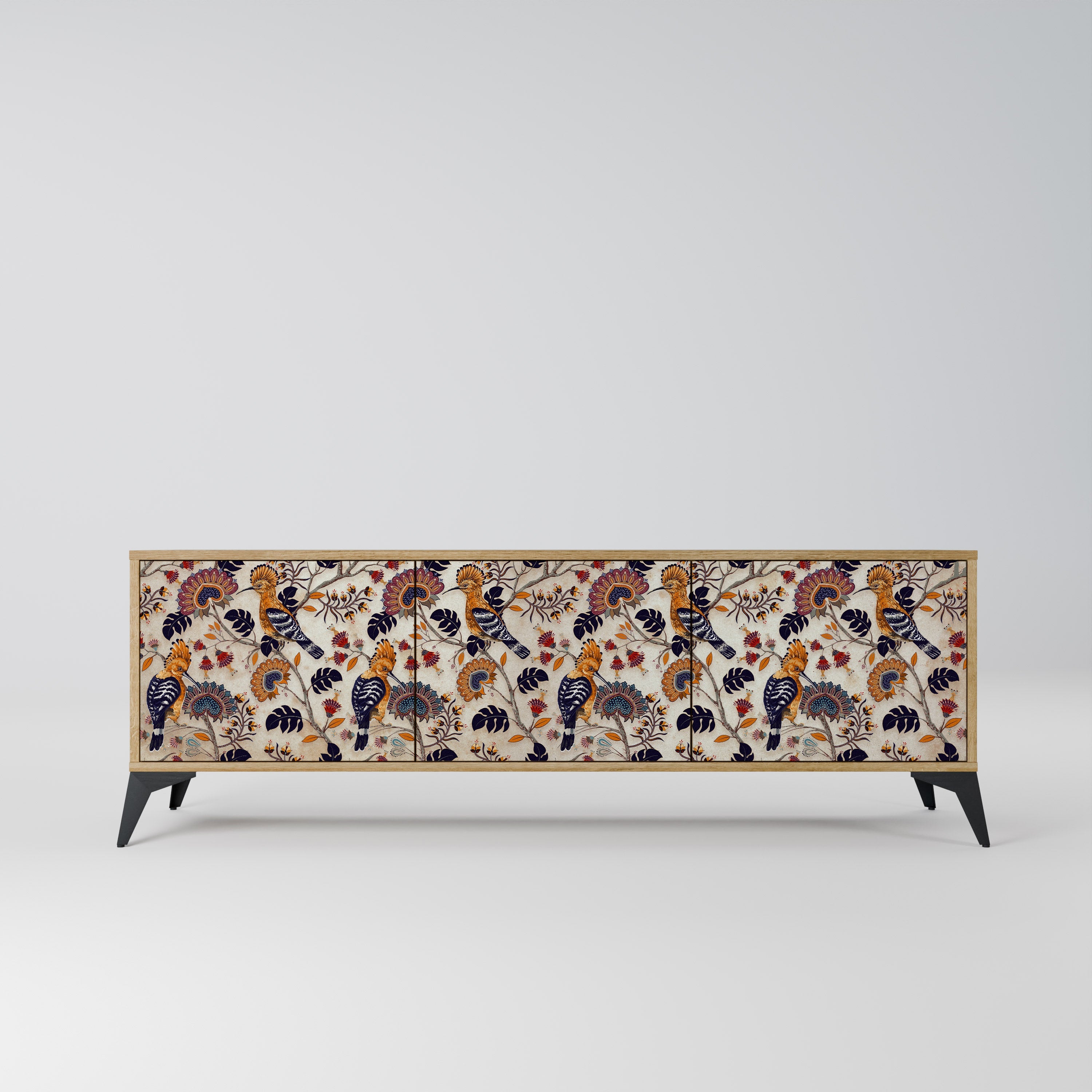 EMINENT HOOPOE Móvel de TV com 3 Portas em Efeito Carvalho