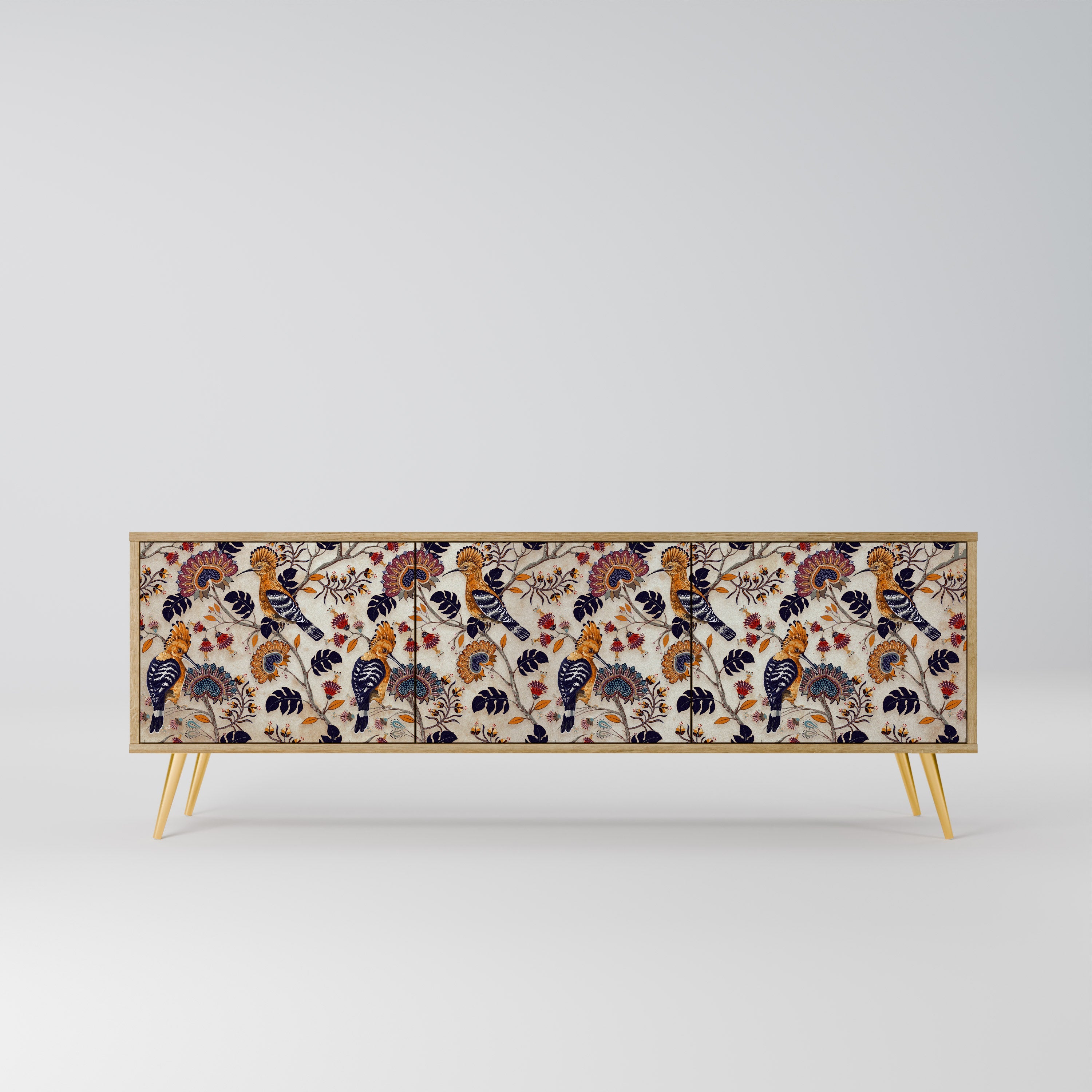 EMINENT HOOPOE Móvel de TV com 3 Portas em Efeito Carvalho