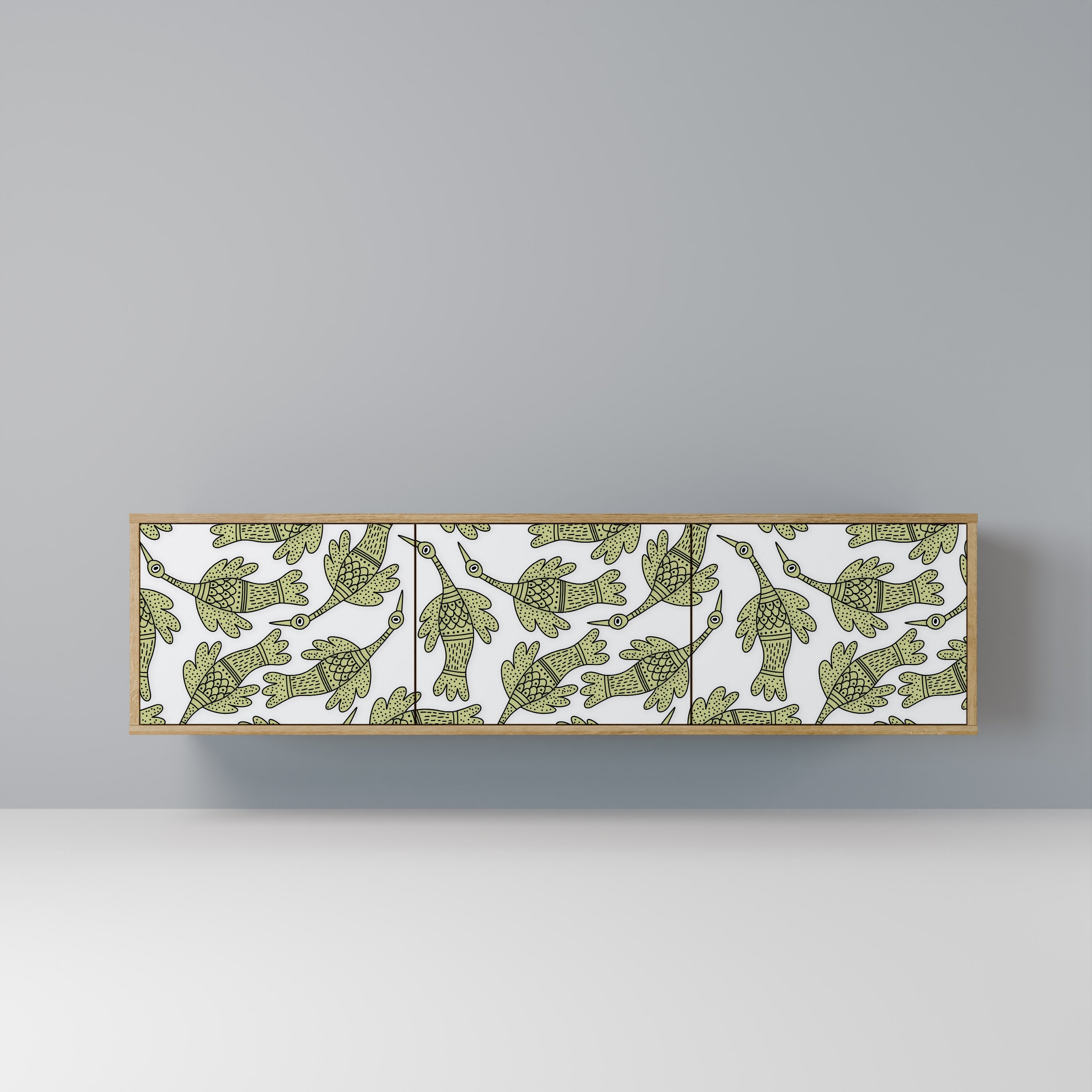 SEEDLING SONGBIRD Móvel de TV com 3 Portas em Efeito Carvalho