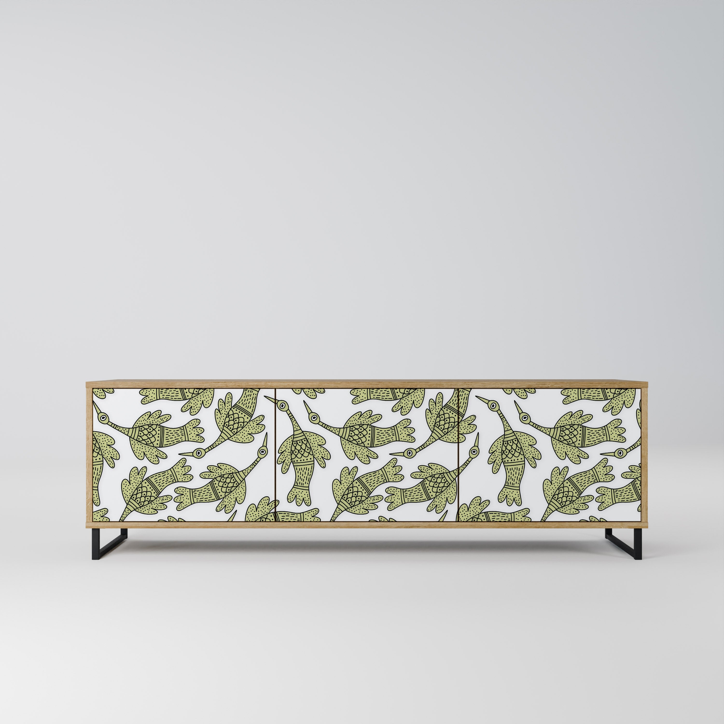 SEEDLING SONGBIRD Móvel de TV com 3 Portas em Efeito Carvalho