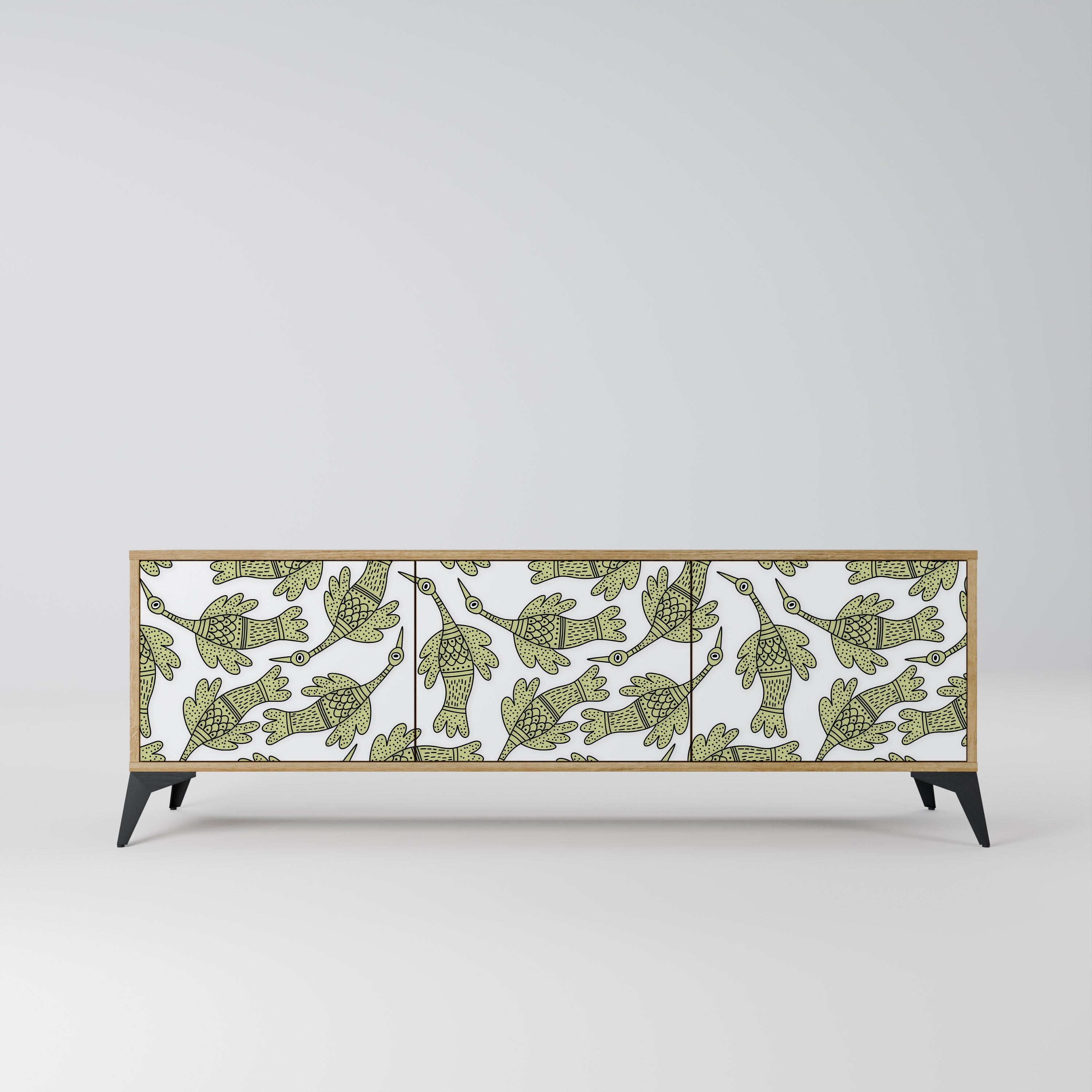 SEEDLING SONGBIRD Móvel de TV com 3 Portas em Efeito Carvalho