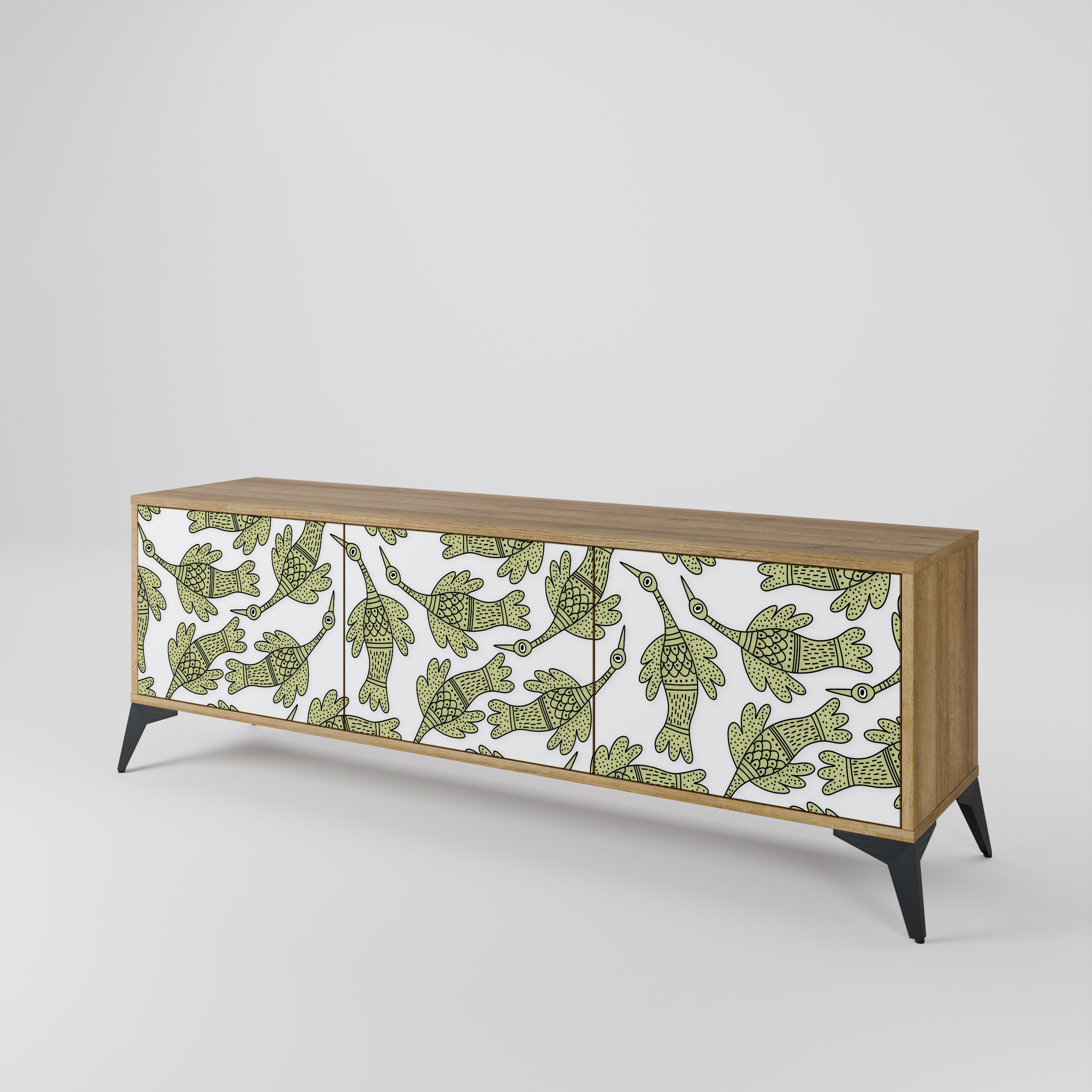 SEEDLING SONGBIRD Móvel de TV com 3 Portas em Efeito Carvalho