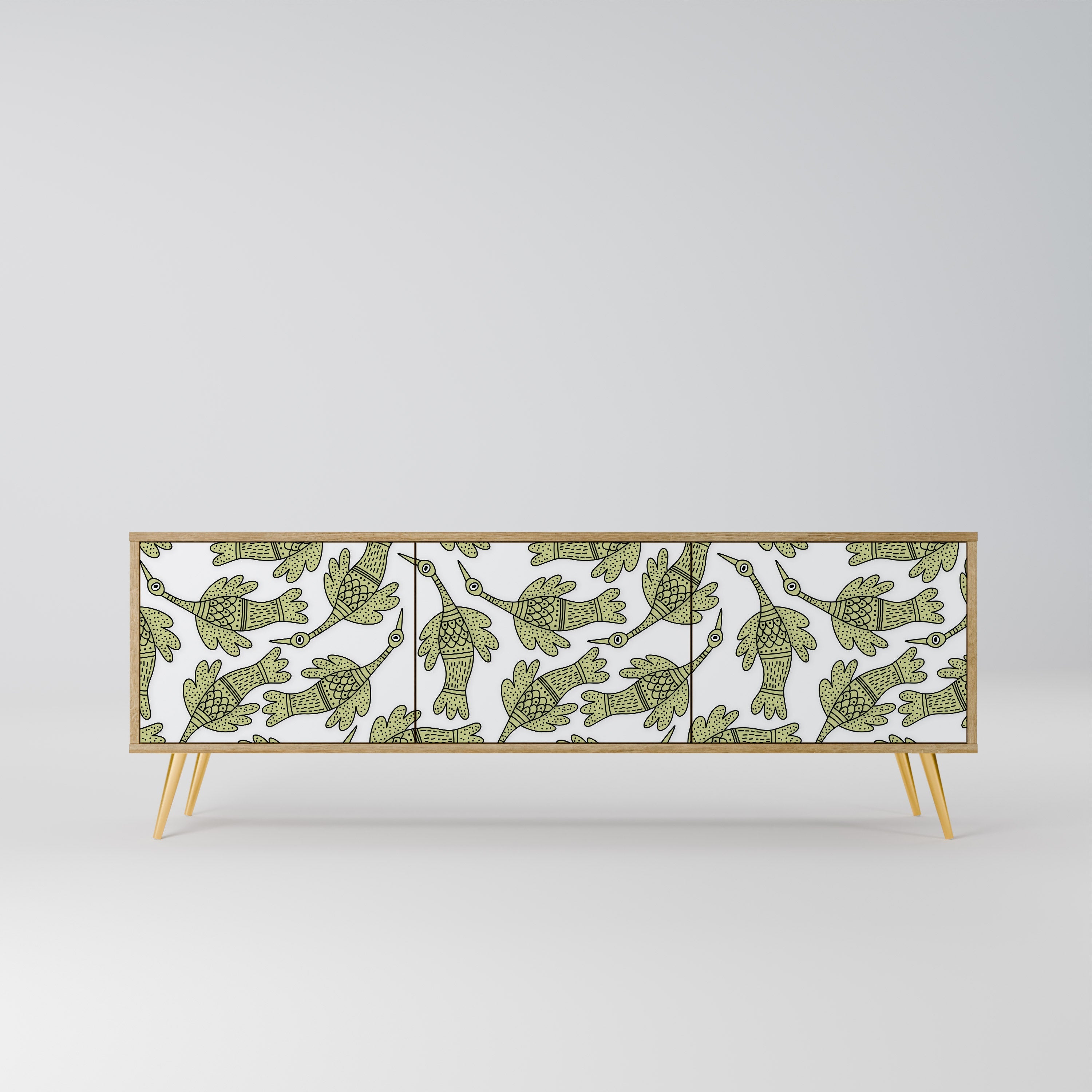 SEEDLING SONGBIRD Móvel de TV com 3 Portas em Efeito Carvalho