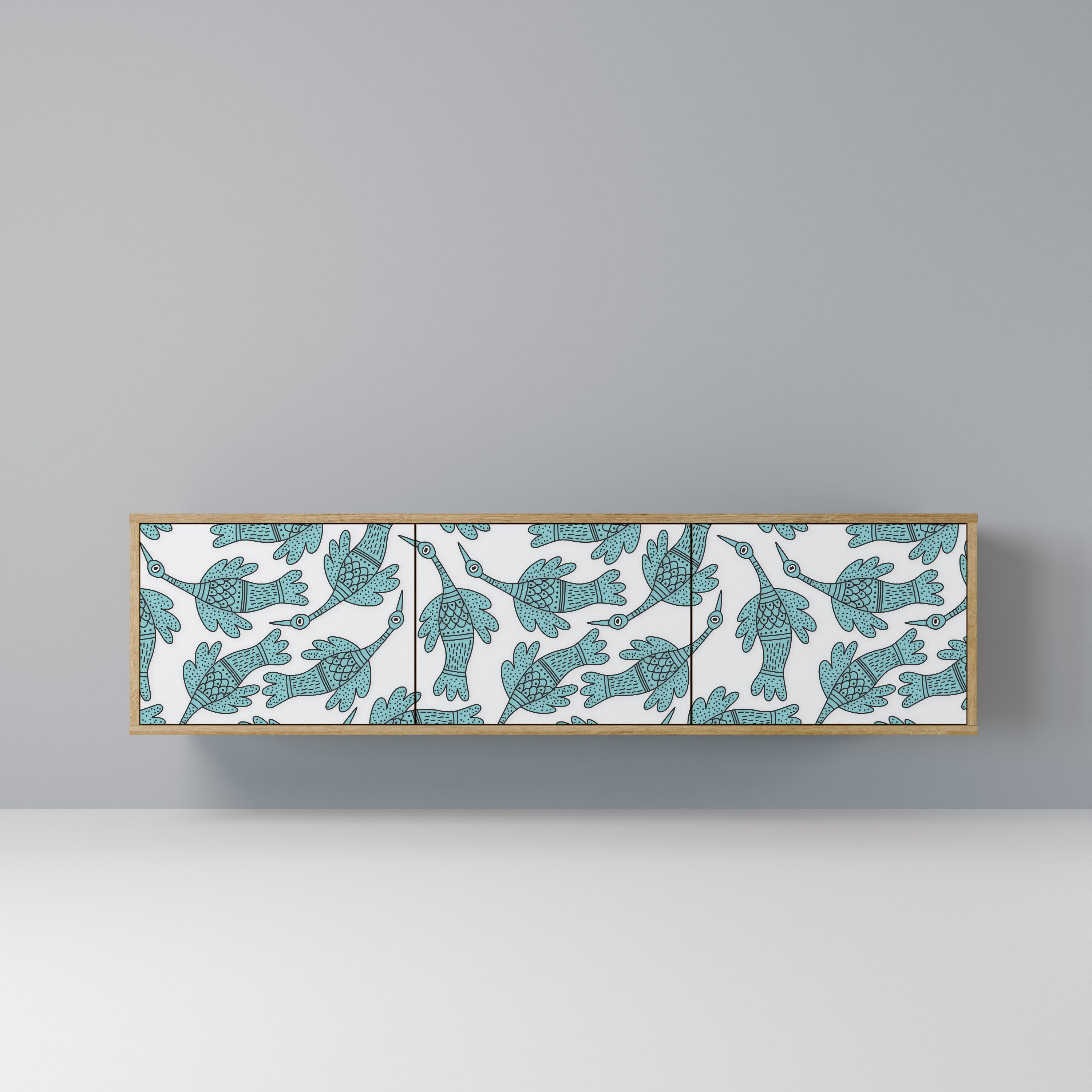 WATERSPOUT SONGIBIRD Móvel de TV com 3 Portas em Efeito Carvalho