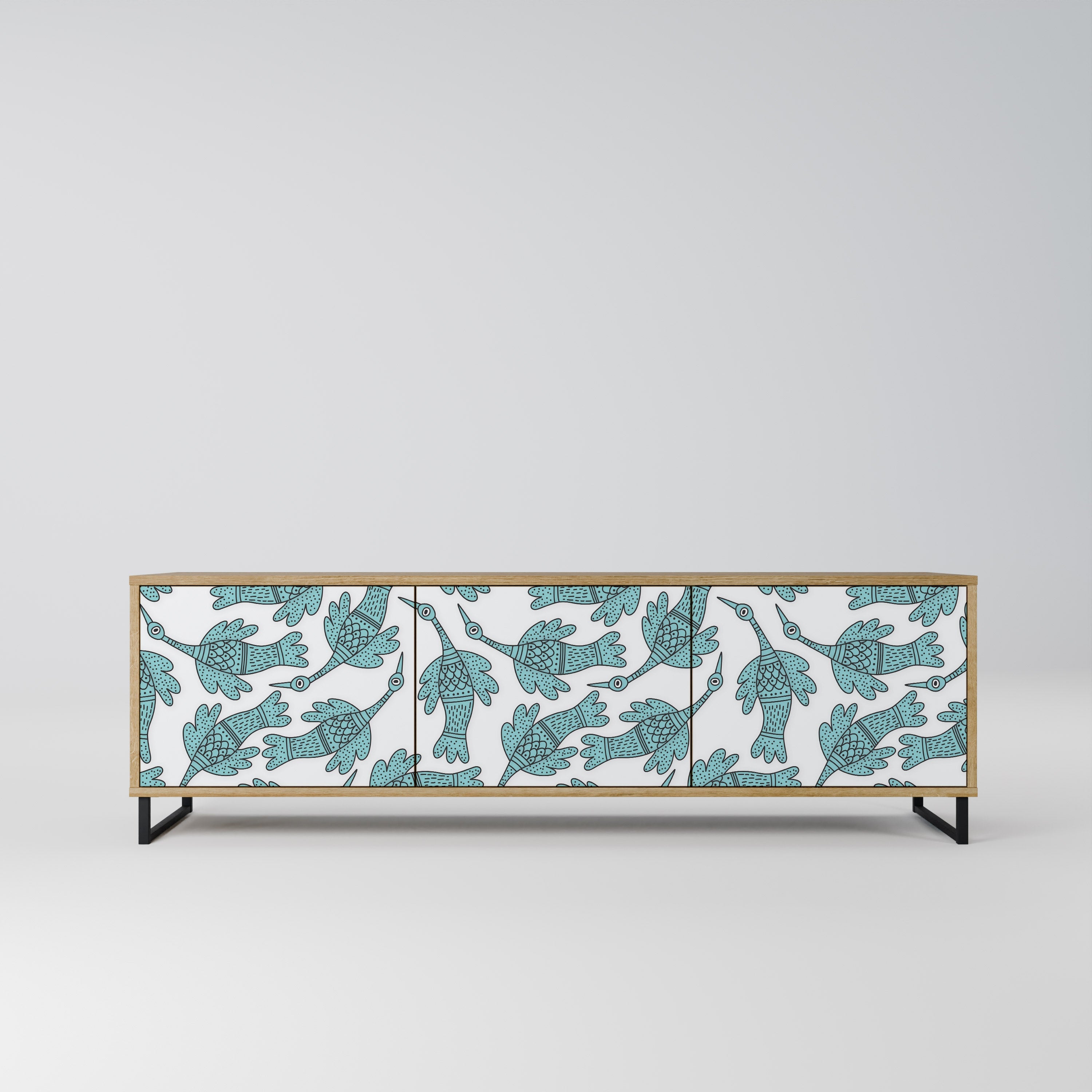 WATERSPOUT SONGIBIRD Móvel de TV com 3 Portas em Efeito Carvalho