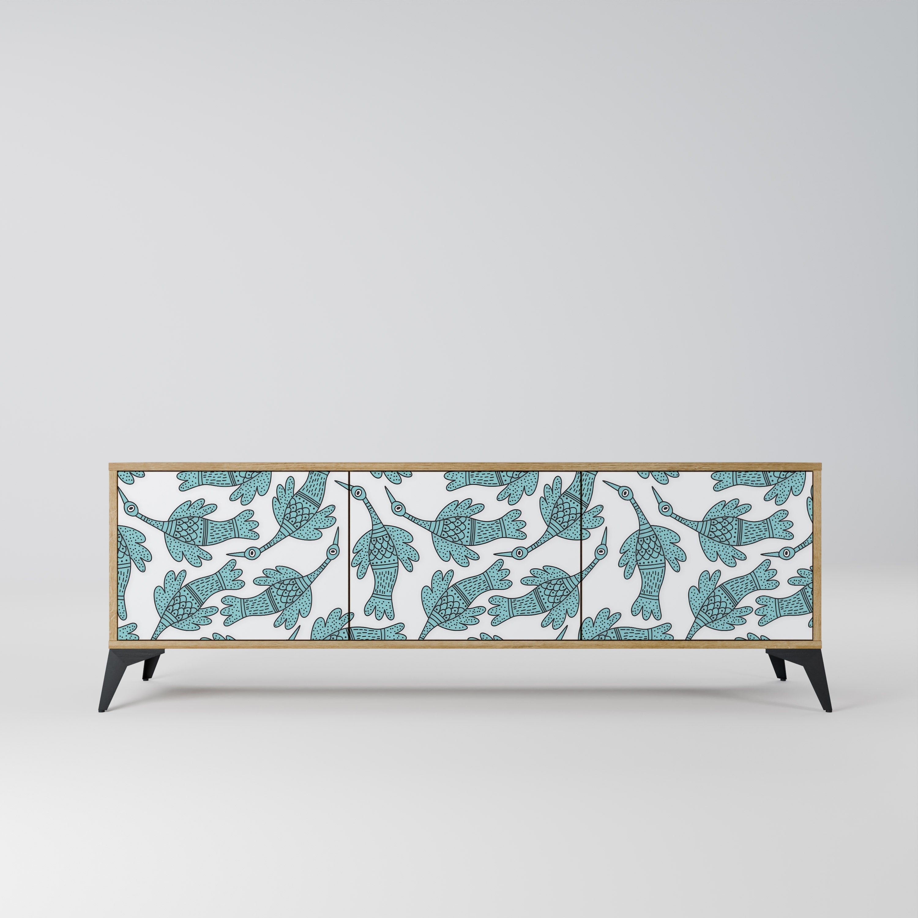 WATERSPOUT SONGIBIRD Móvel de TV com 3 Portas em Efeito Carvalho