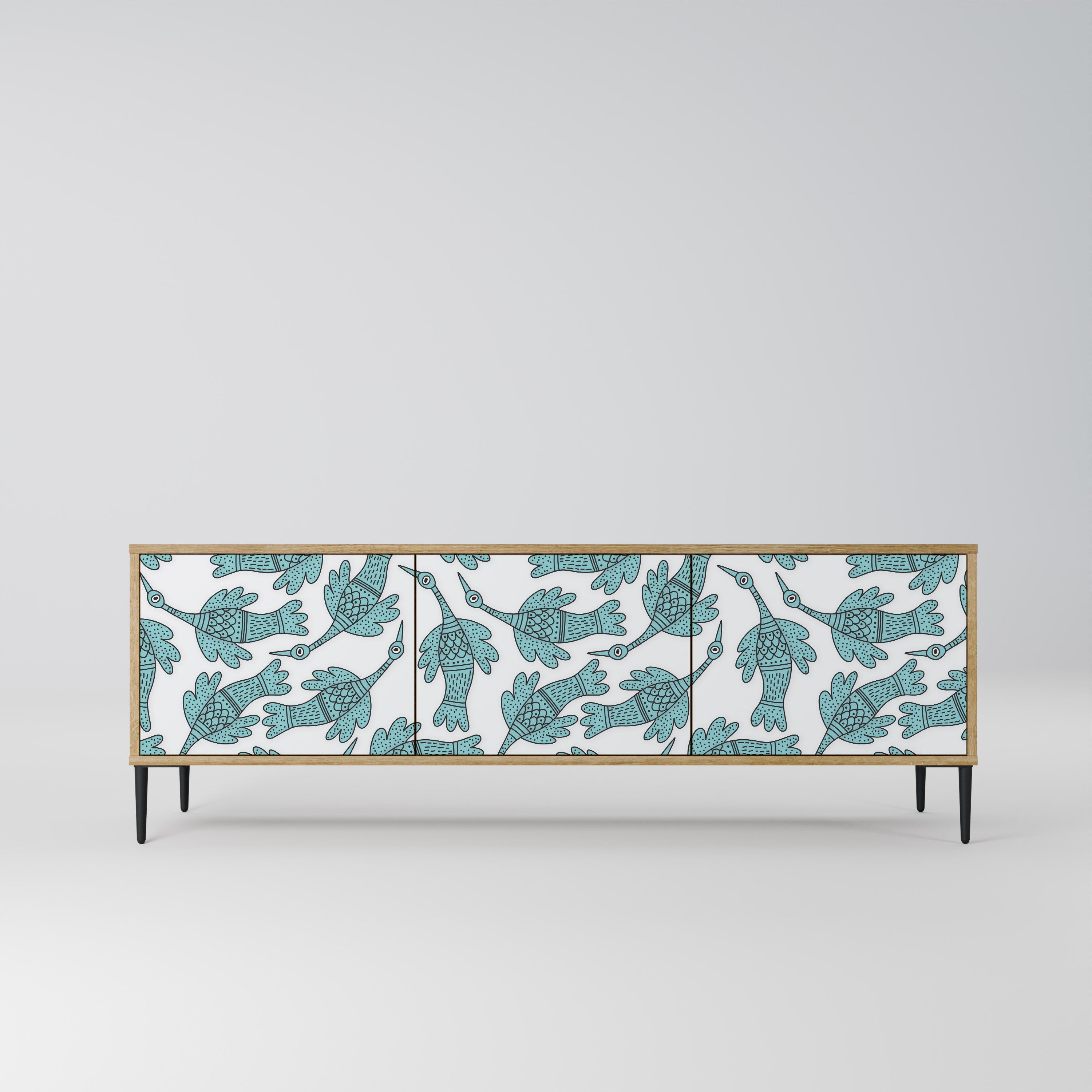 WATERSPOUT SONGIBIRD Móvel de TV com 3 Portas em Efeito Carvalho