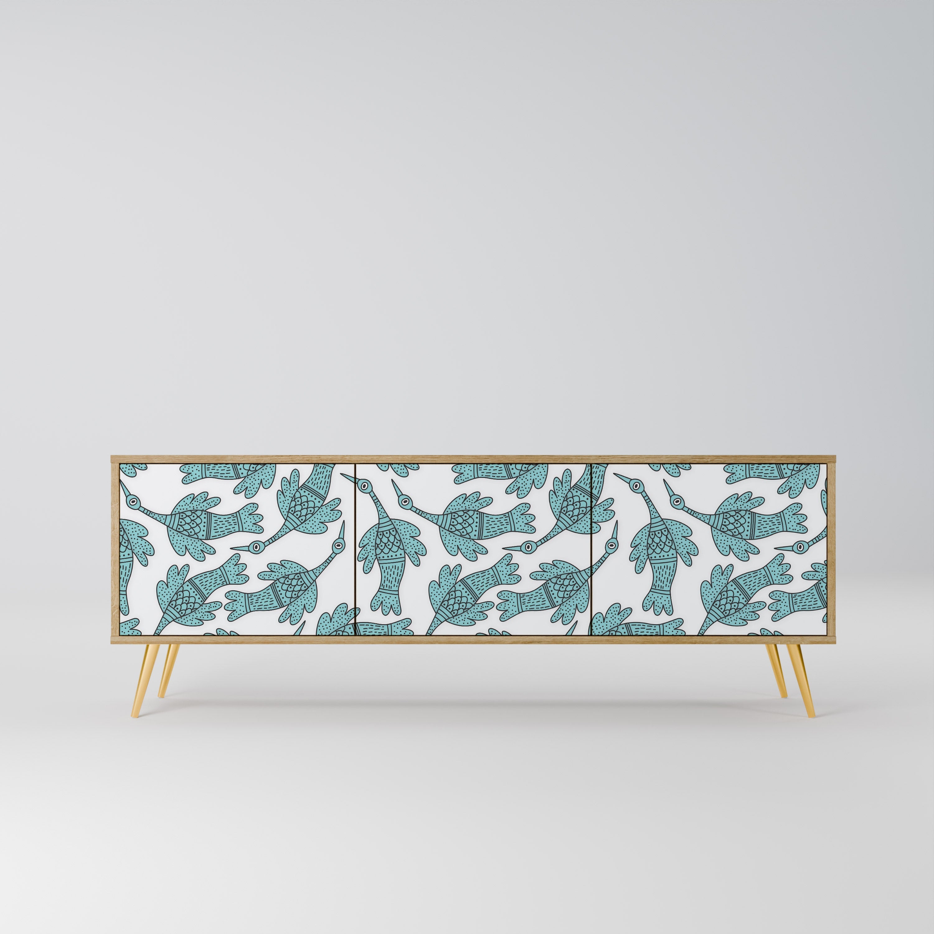 WATERSPOUT SONGIBIRD Móvel de TV com 3 Portas em Efeito Carvalho