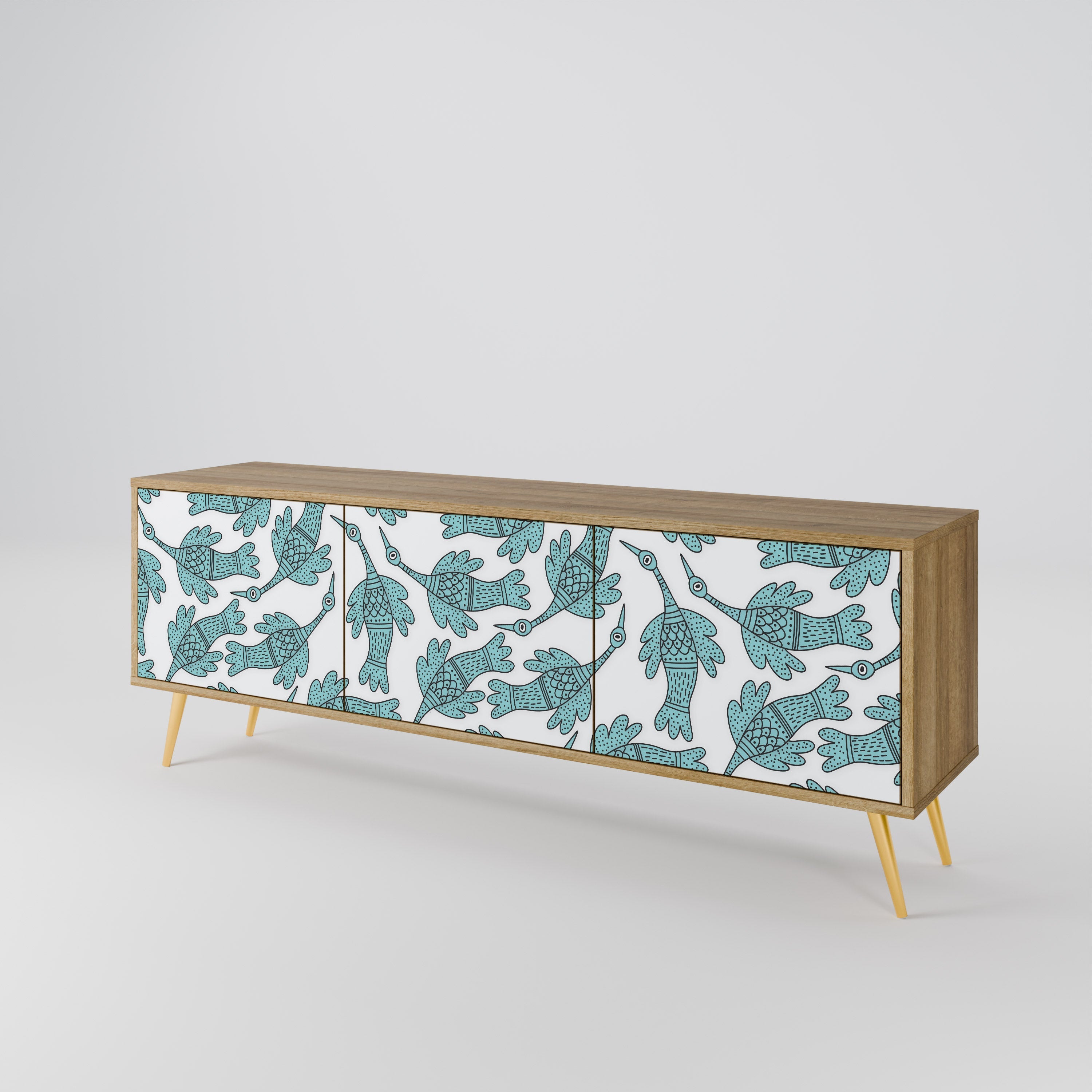 WATERSPOUT SONGIBIRD Móvel de TV com 3 Portas em Efeito Carvalho