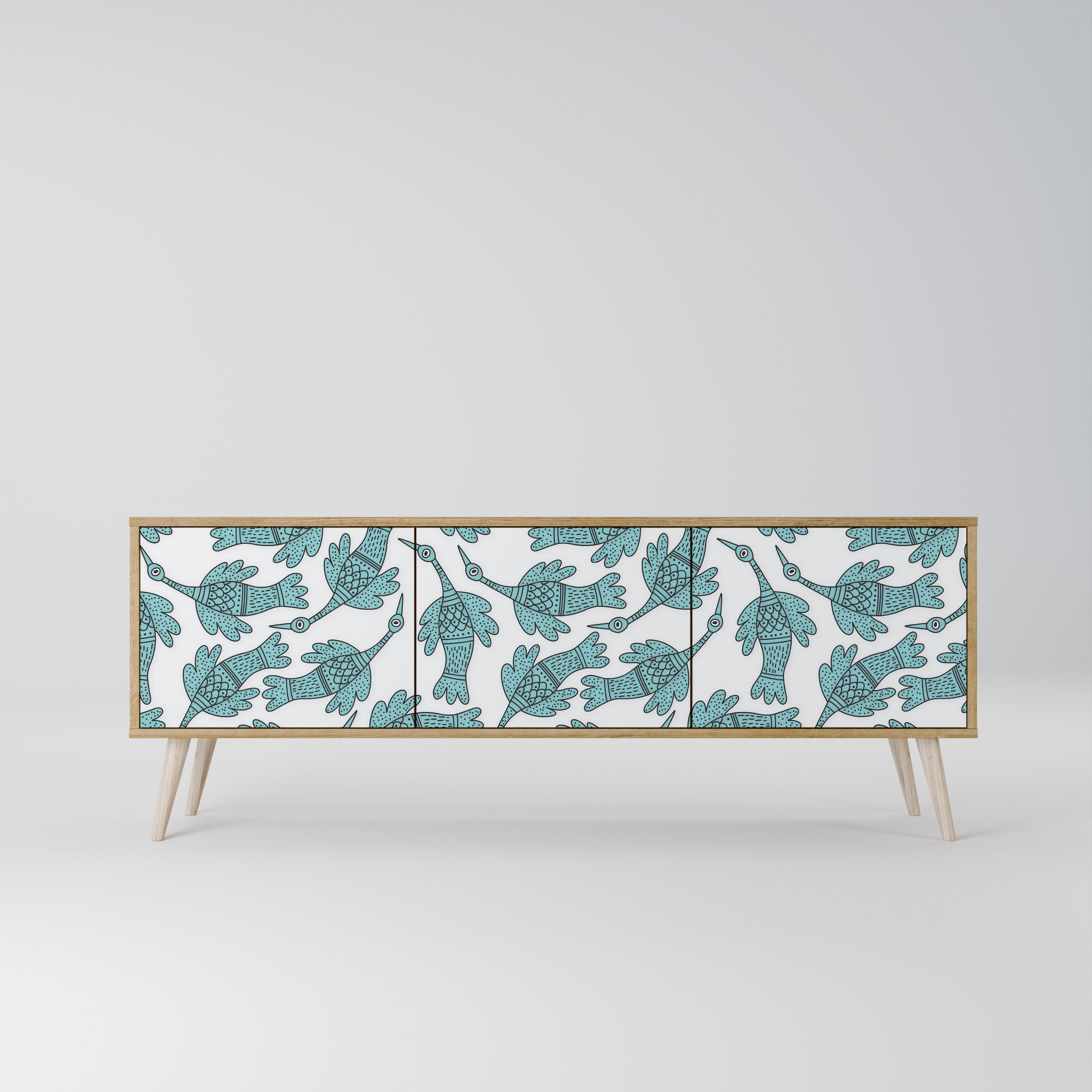 WATERSPOUT SONGIBIRD Móvel de TV com 3 Portas em Efeito Carvalho