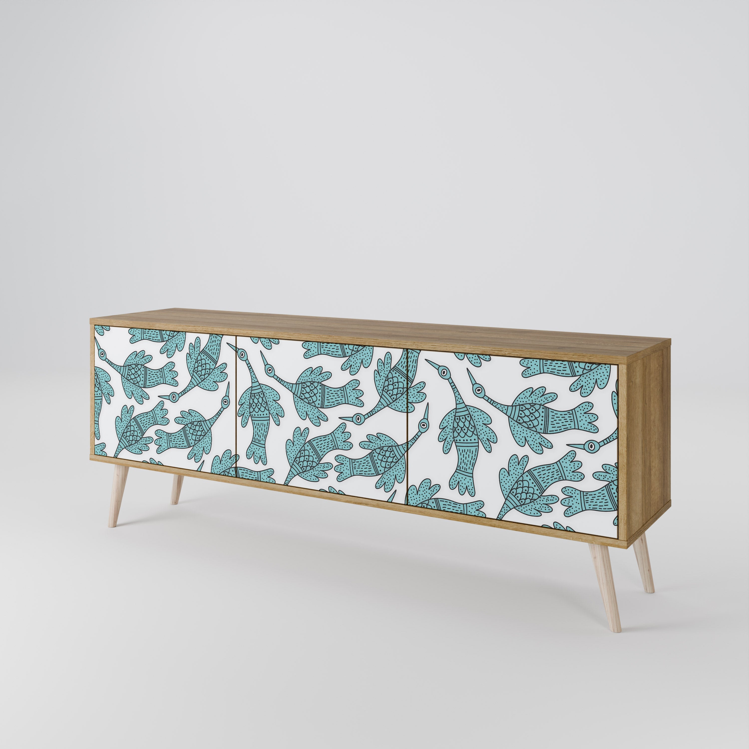 WATERSPOUT SONGIBIRD Móvel de TV com 3 Portas em Efeito Carvalho