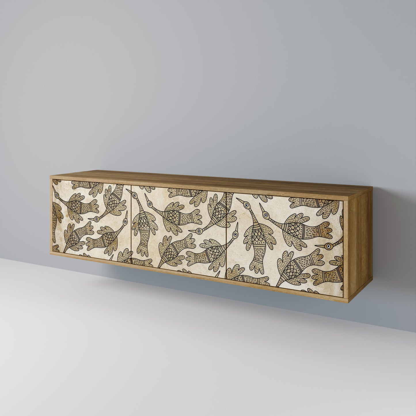 ALMONDINE SONGBIRD 3-Door TV Cabinet