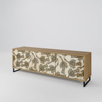 ALMONDINE SONGBIRD Móvel de TV com 3 Portas em Efeito Carvalho