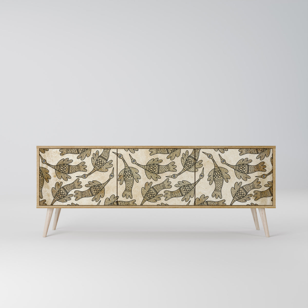ALMONDINE SONGBIRD 3-Door TV Cabinet