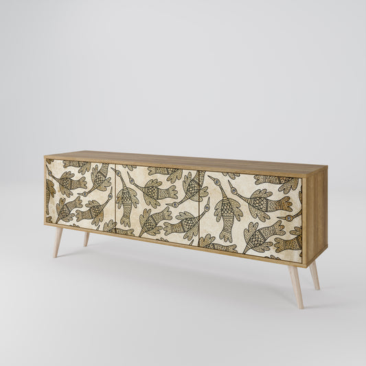 ALMONDINE SONGBIRD 3-Door TV Cabinet