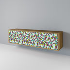 INDIAN FISH Móvel de TV com 3 Portas em Efeito Carvalho