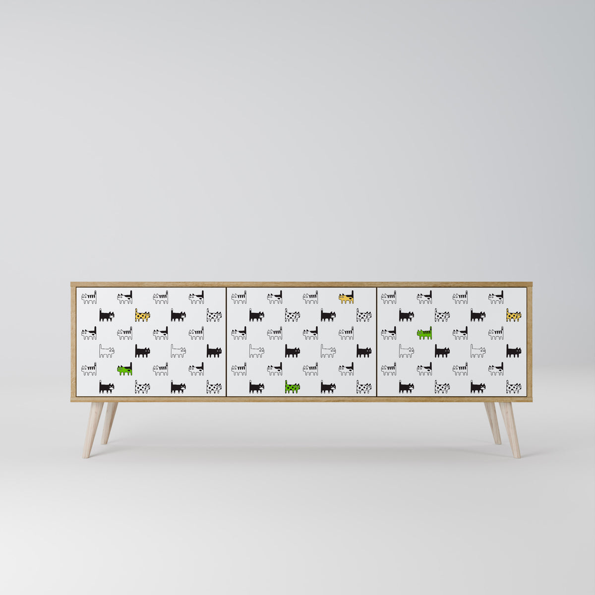 CATS COMPILATION Móvel de TV de 3 Portas