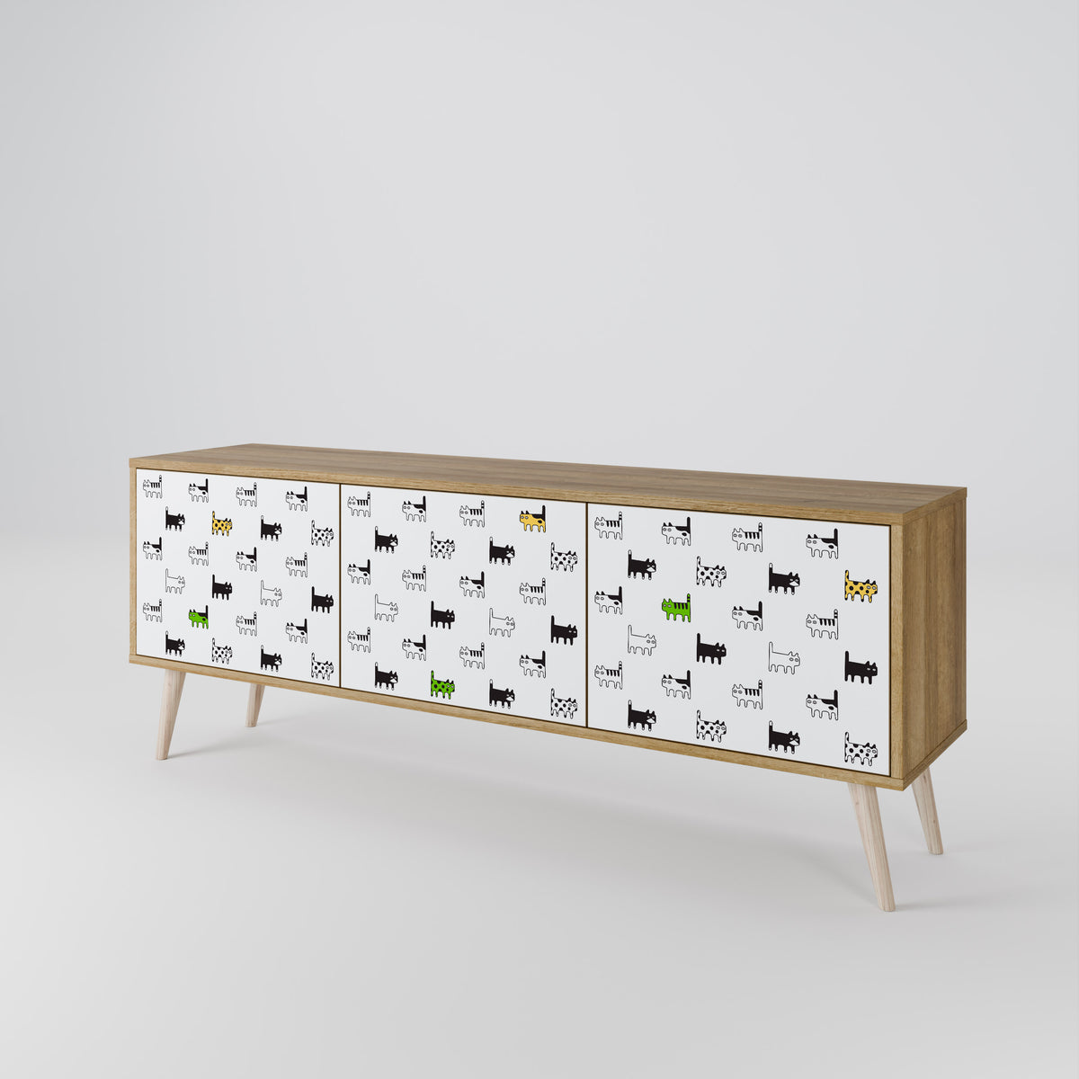 CATS COMPILATION Móvel de TV de 3 Portas