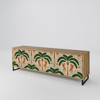 DANCING PREDATORS Móvel de TV com 3 Portas em Efeito Carvalho