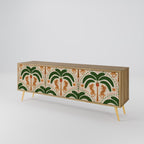 DANCING PREDATORS Móvel de TV com 3 Portas em Efeito Carvalho