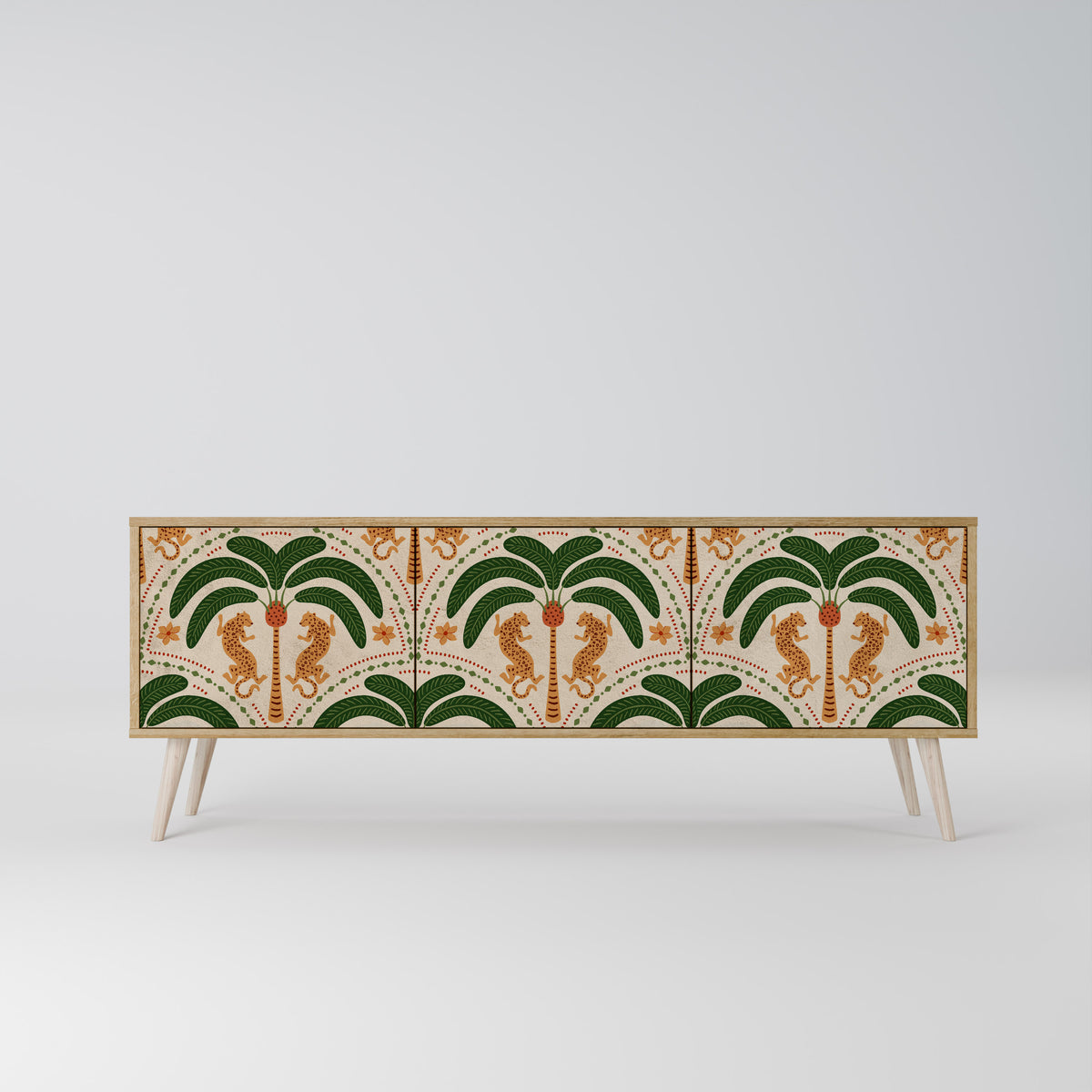 DANCING PREDATORS 3-Door TV Cabinet