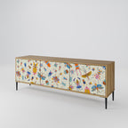 COLORFUL INSECTS Móvel de TV com 3 Portas em Efeito Carvalho