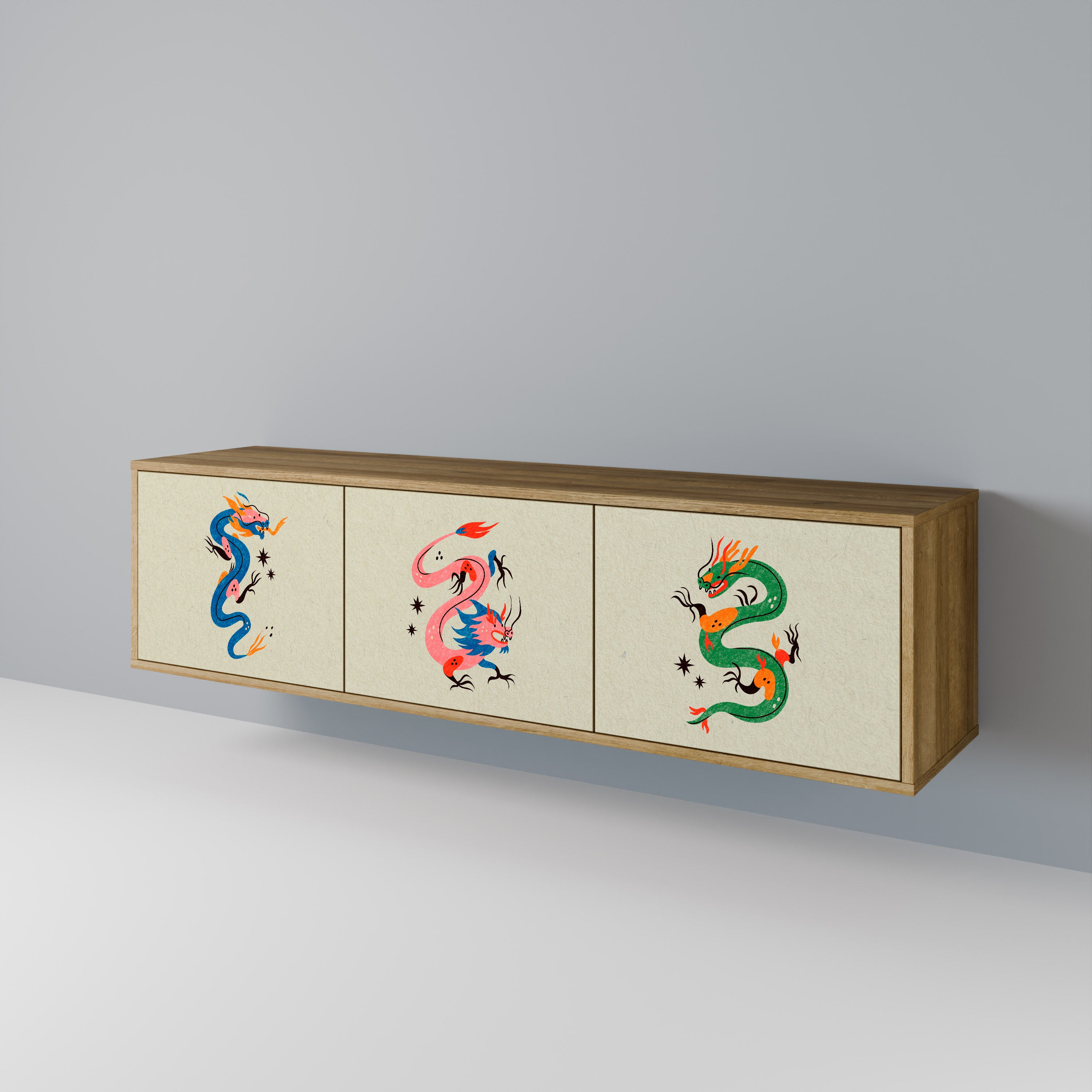 MYTHOLOGICAL CREATURES Móvel de TV de 3 Portas