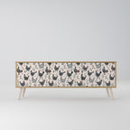 HAPPY HENS Móvel de TV com 3 Portas em Efeito Carvalho