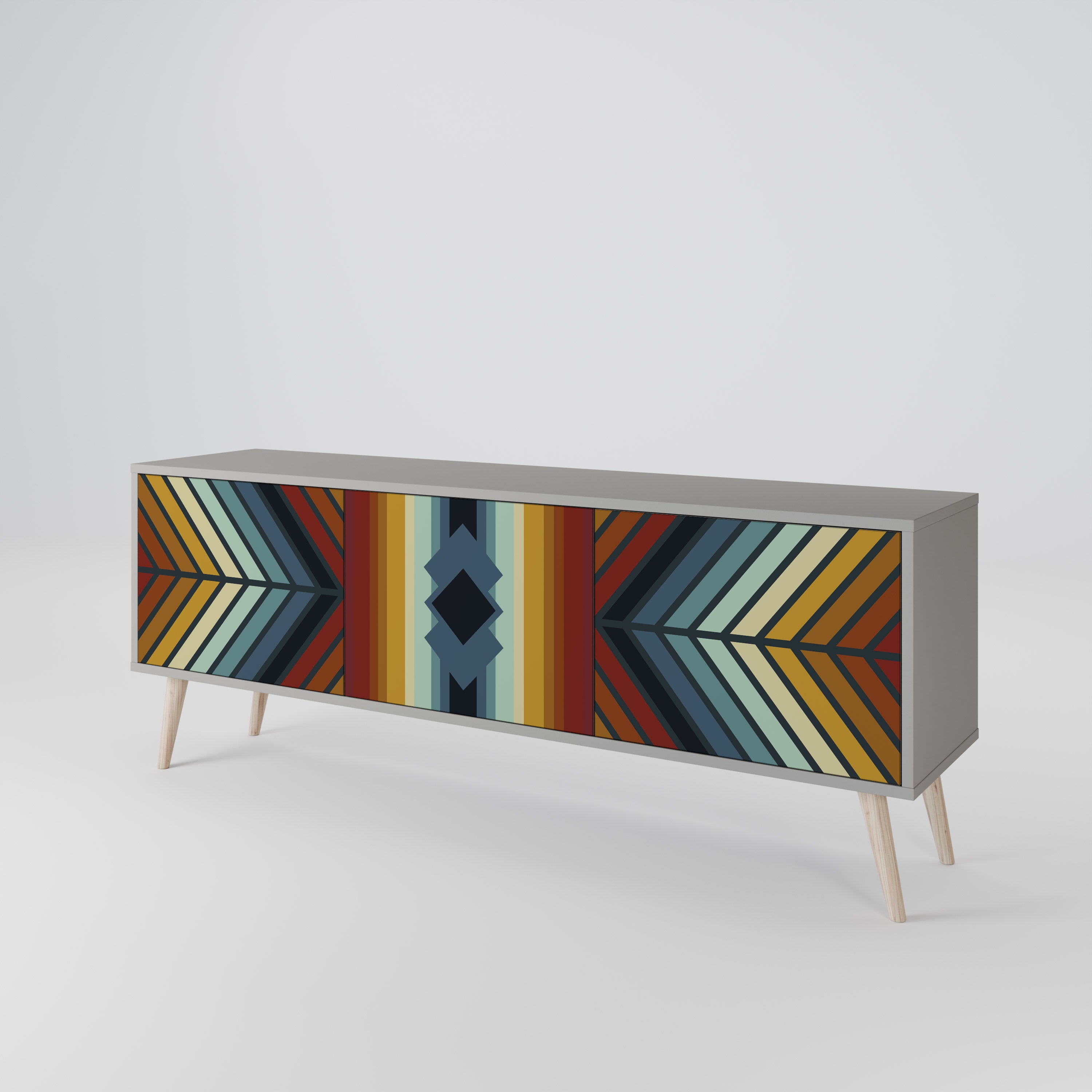 INDIGENOUS ZIGZAG Móvel de TV de 3 Portas