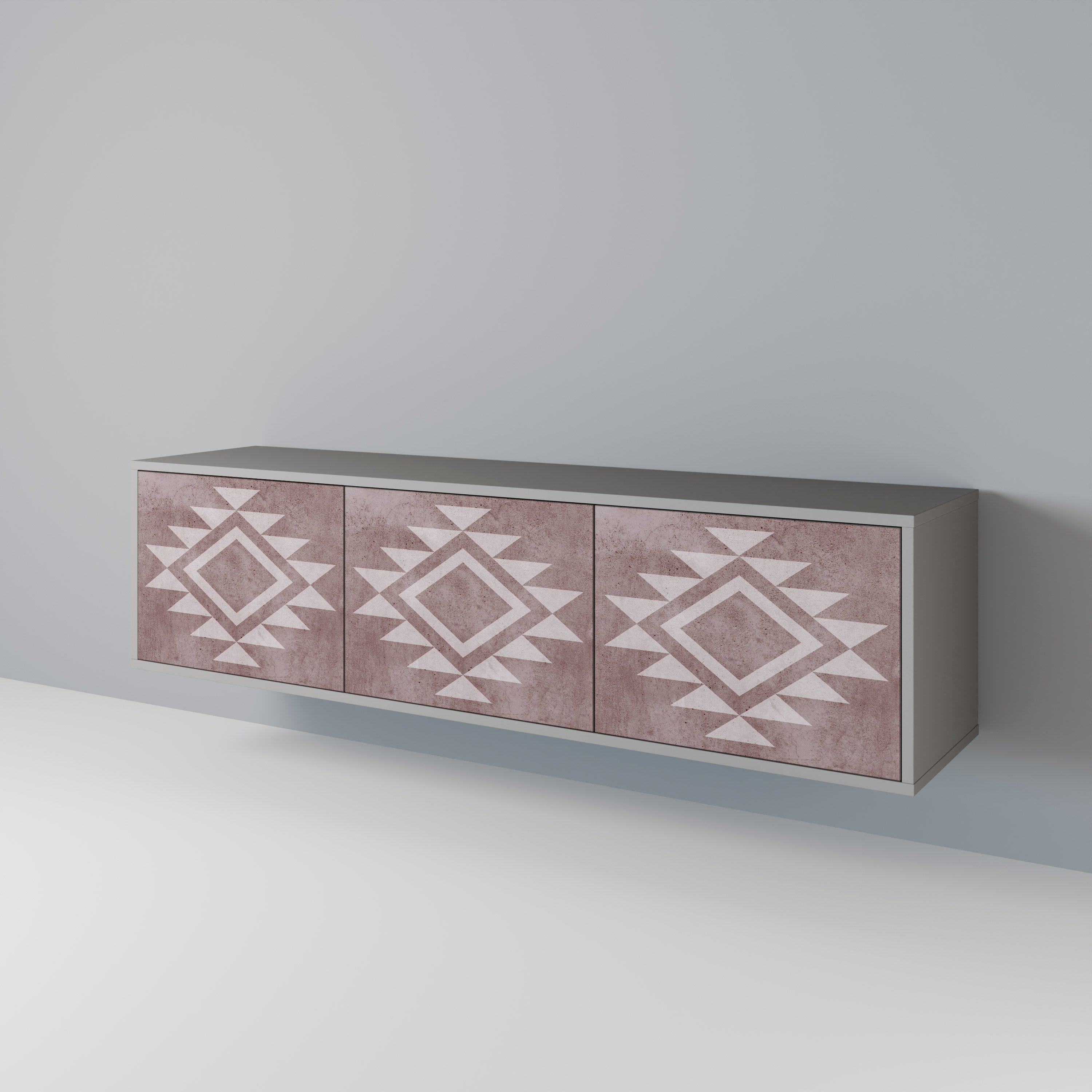 MARVEL MOSAIC Móvel de TV com 3 Portas em Acabamento Cinzento