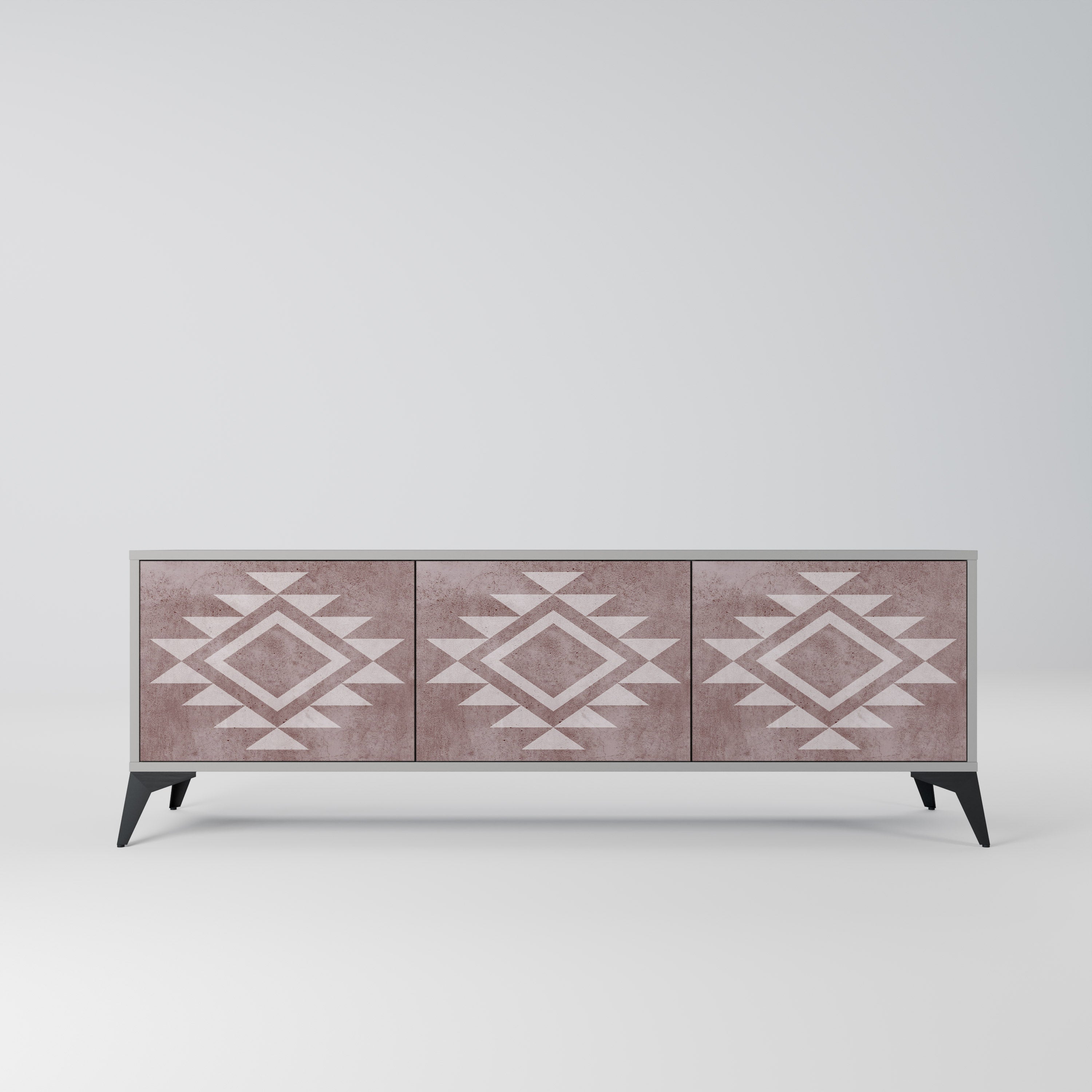 MARVEL MOSAIC Móvel de TV com 3 Portas em Acabamento Cinzento