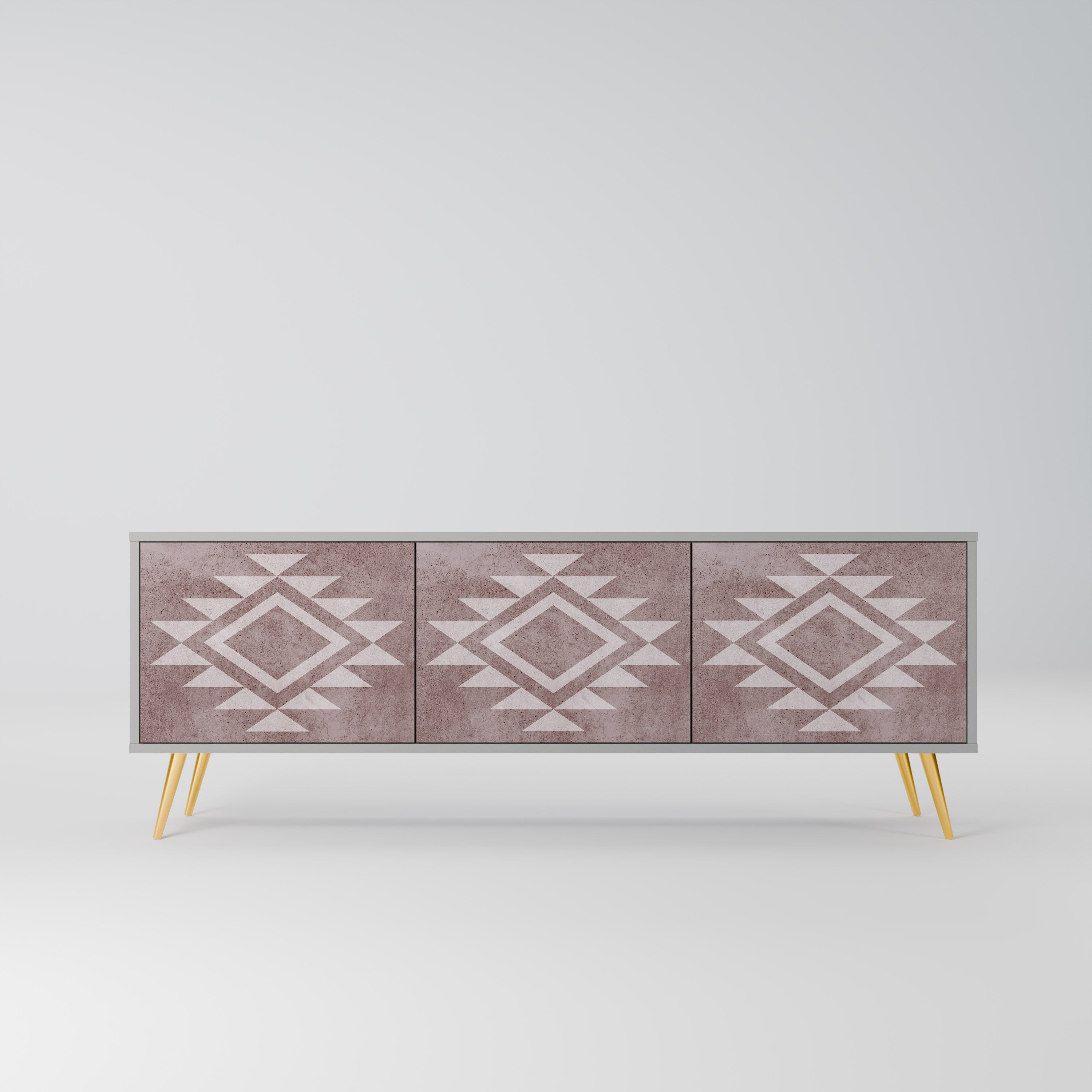 MARVEL MOSAIC Móvel de TV com 3 Portas em Acabamento Cinzento