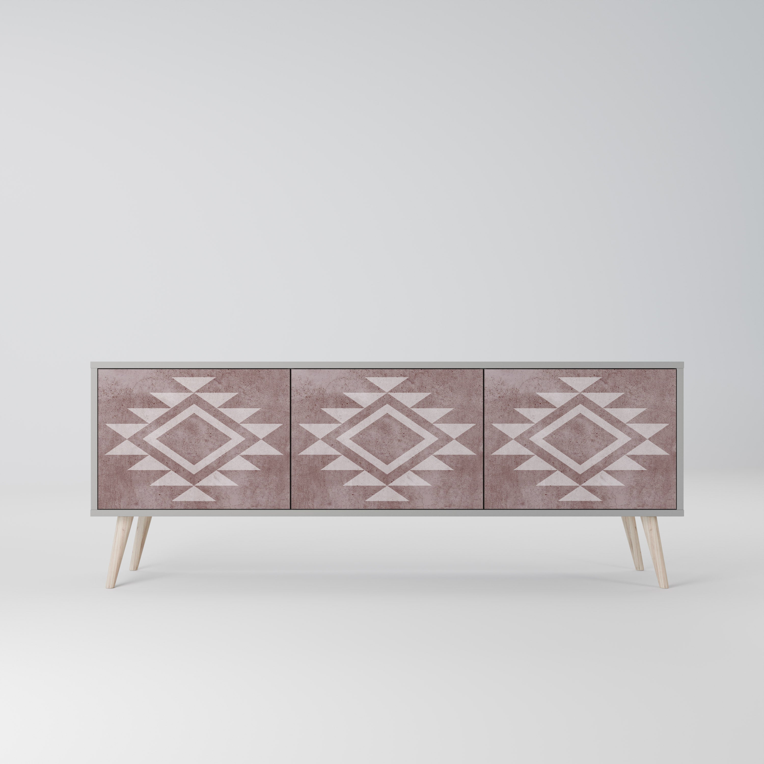 MARVEL MOSAIC Móvel de TV com 3 Portas em Acabamento Cinzento