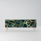 THE LABYRINTH OF GOLD Móvel de TV com 3 Portas em Acabamento Cinzento