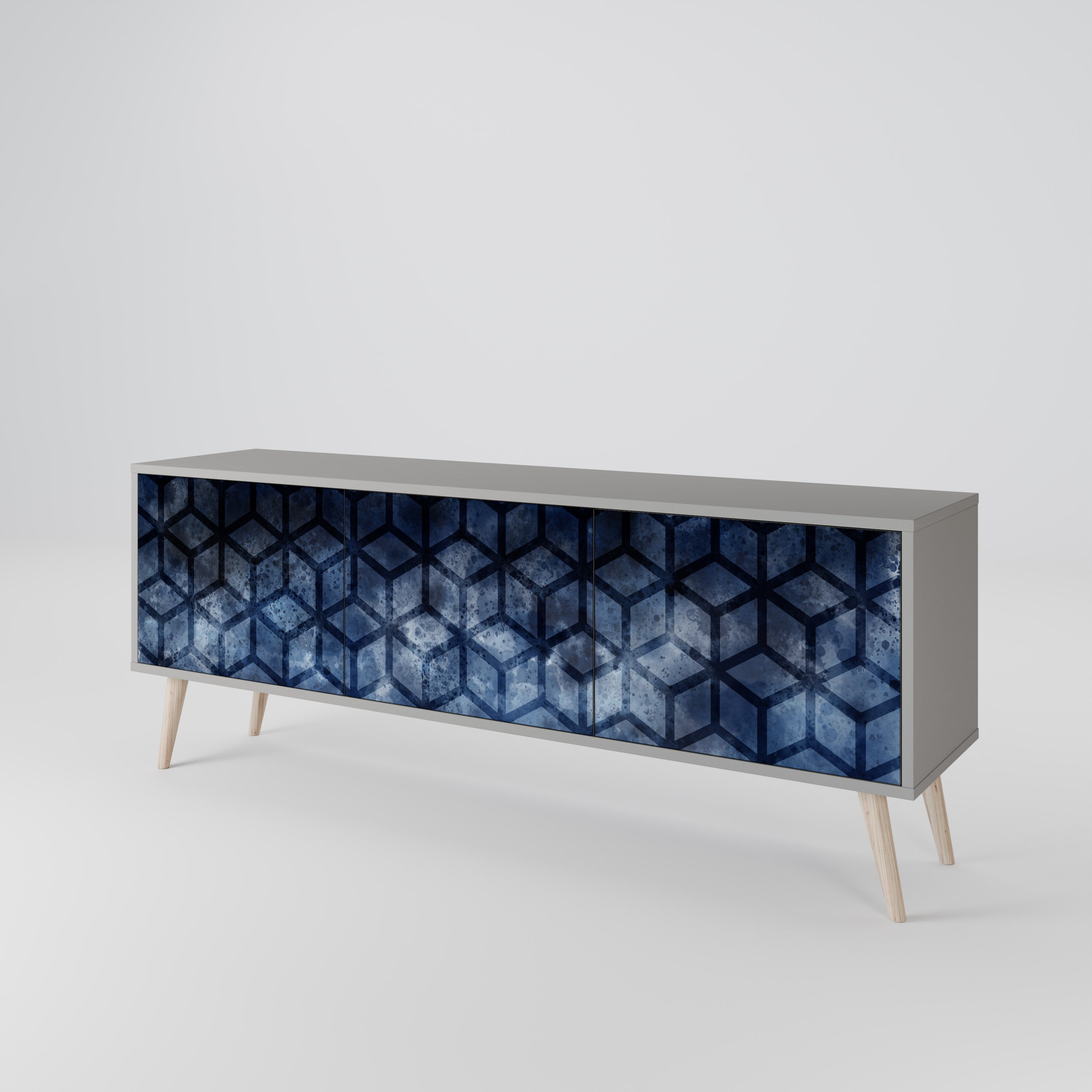 CUBIC MIST 3-Door TV Cabinet