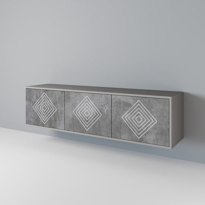 POLYGONAL ARTISTRY Móvel de TV de 3 Portas
