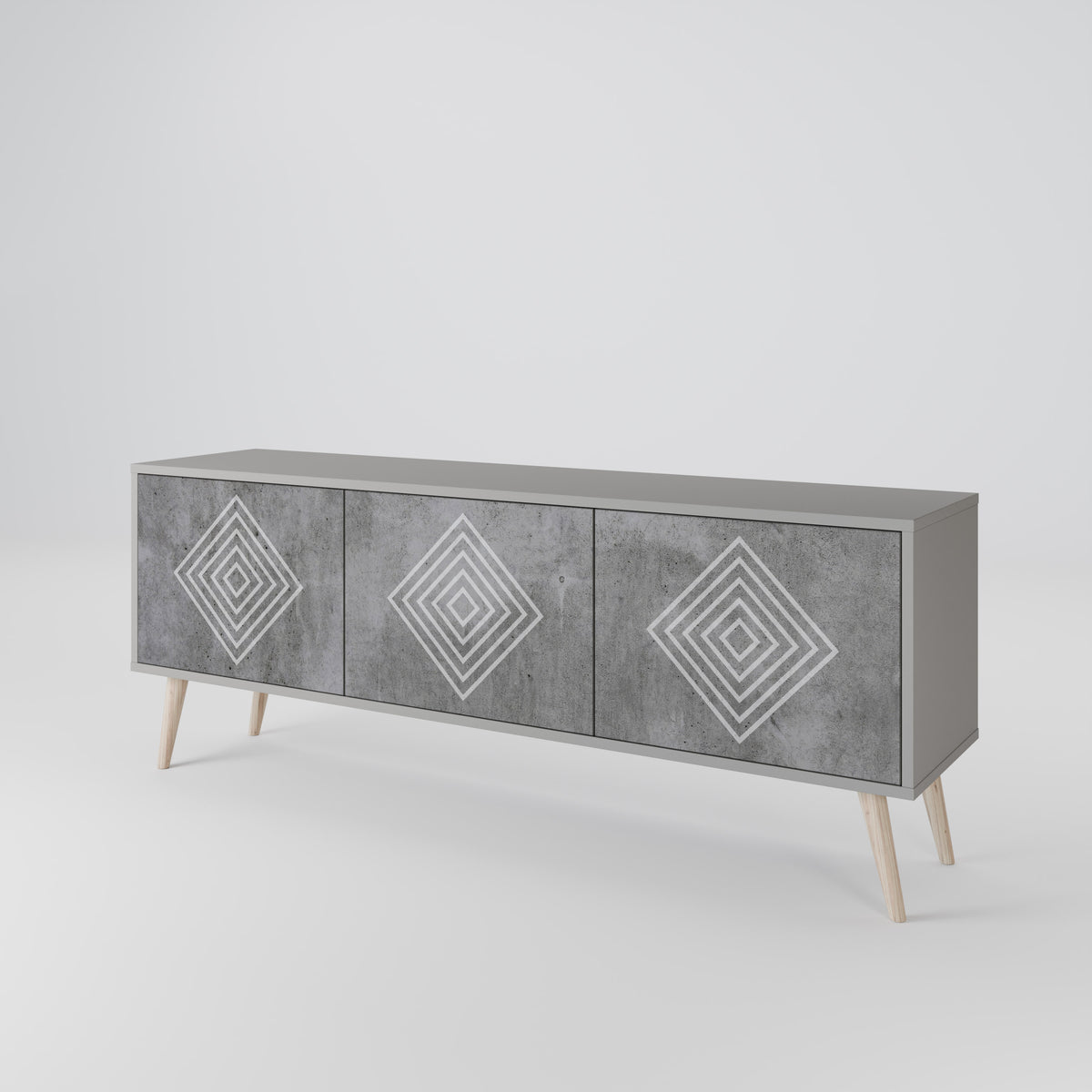 POLYGONAL ARTISTRY Móvel de TV de 3 Portas