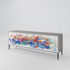 FINESSE MASH-UP Móvel de TV com 3 Portas em Acabamento Cinzento