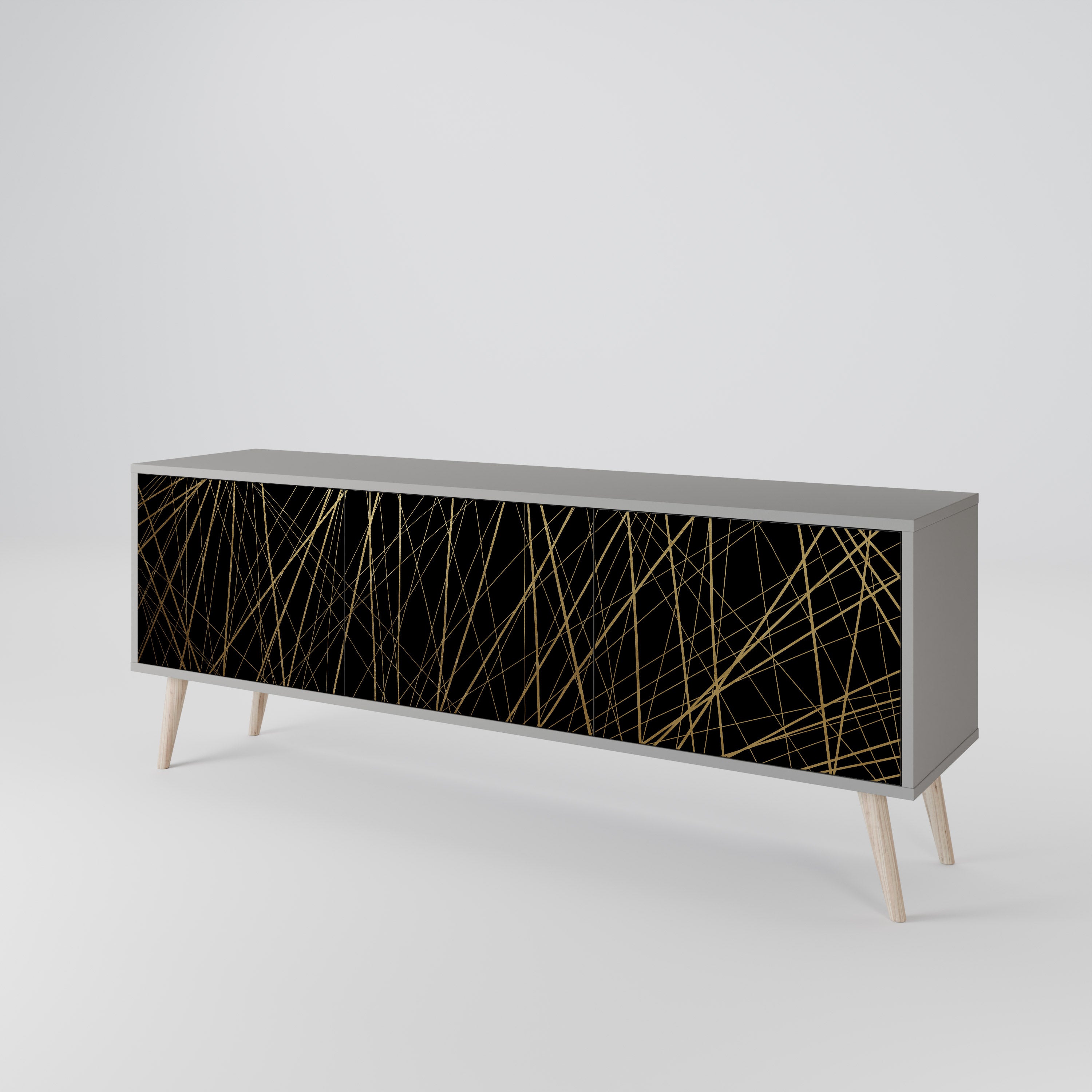 BRIGHT MESH 3-Door TV Cabinet