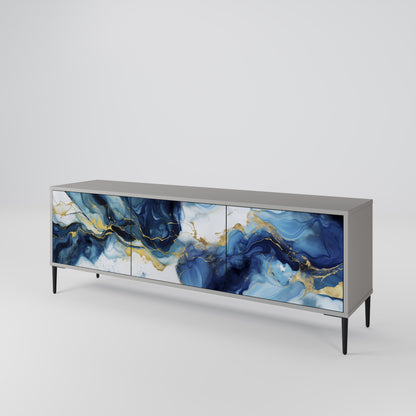 INKY MARBLE Móvel de TV de 3 Portas