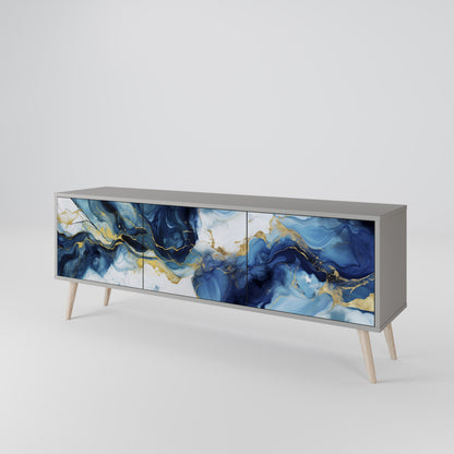 INKY MARBLE Móvel de TV de 3 Portas