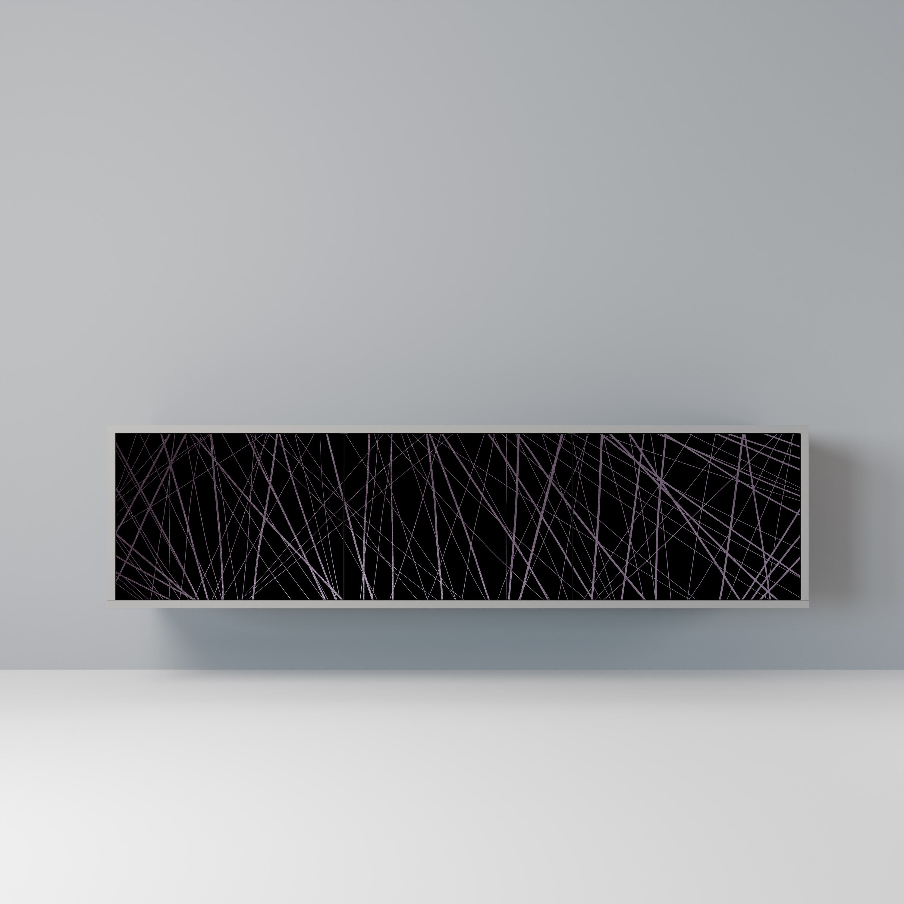 SHIMMER SPIDERGRAM Móvel de TV com 3 Portas em Acabamento Cinzento